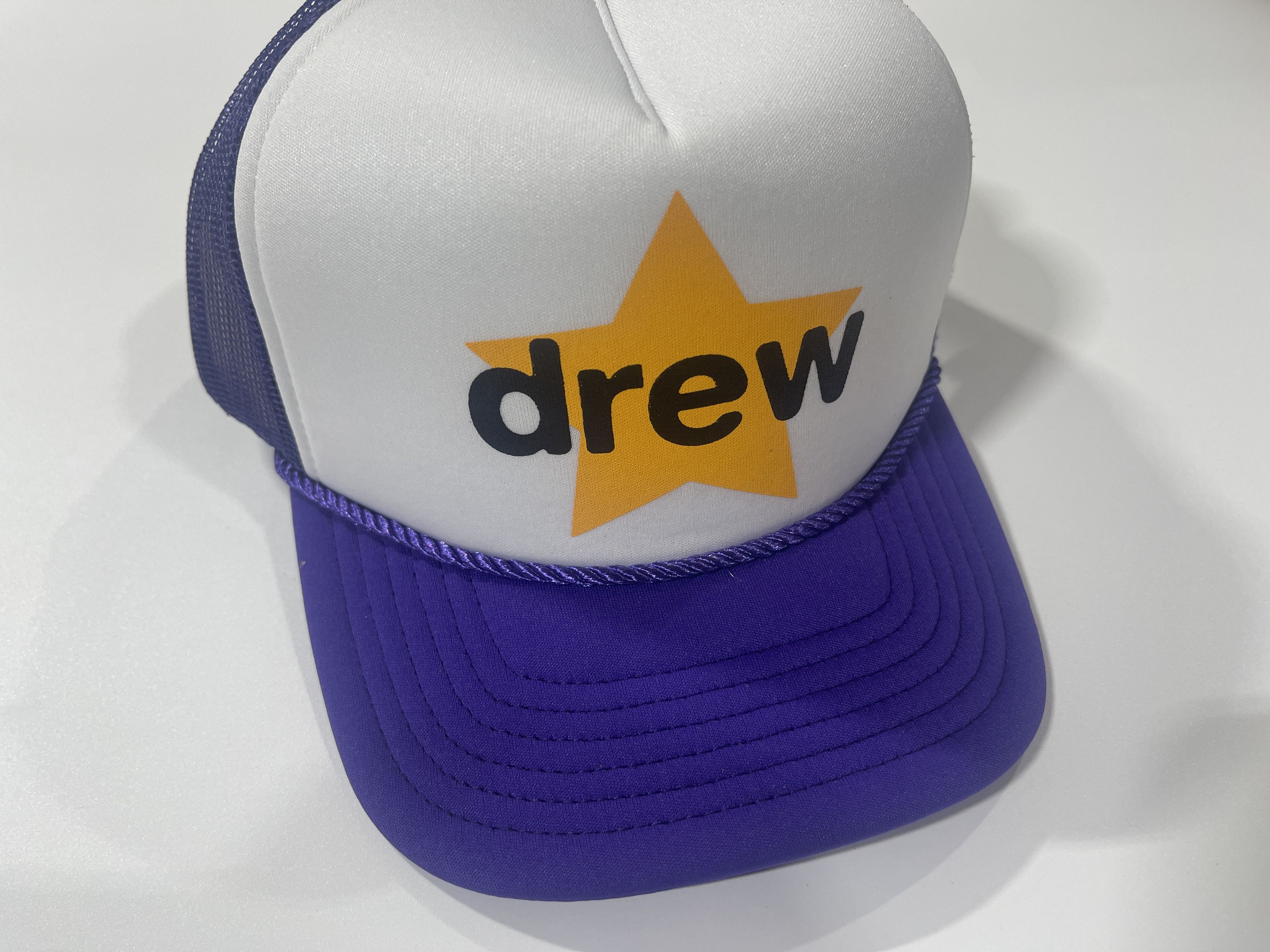 Drew House Drew House trucker hat white/purple Sz Adjustable Size ONE SIZE - 4 Thumbnail