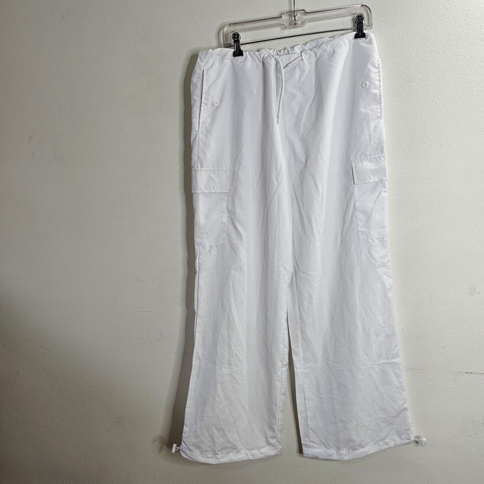 Other White Drawstring Wide Leg Utility Pants Cinch Ankle Baggy M Size 28" / US 6 / IT 42 - 7 Thumbnail