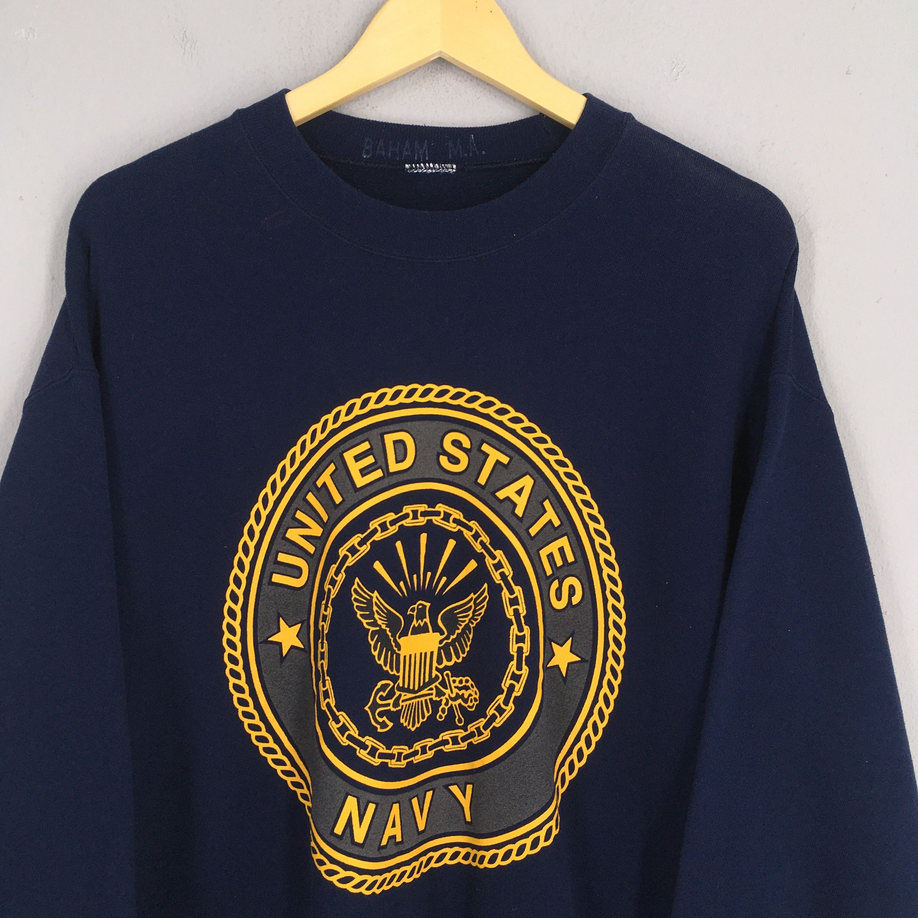 Other Vintage United States Navy Blue Sweatshirt Large Size US L / EU 52-54 / 3 - 2 Thumbnail