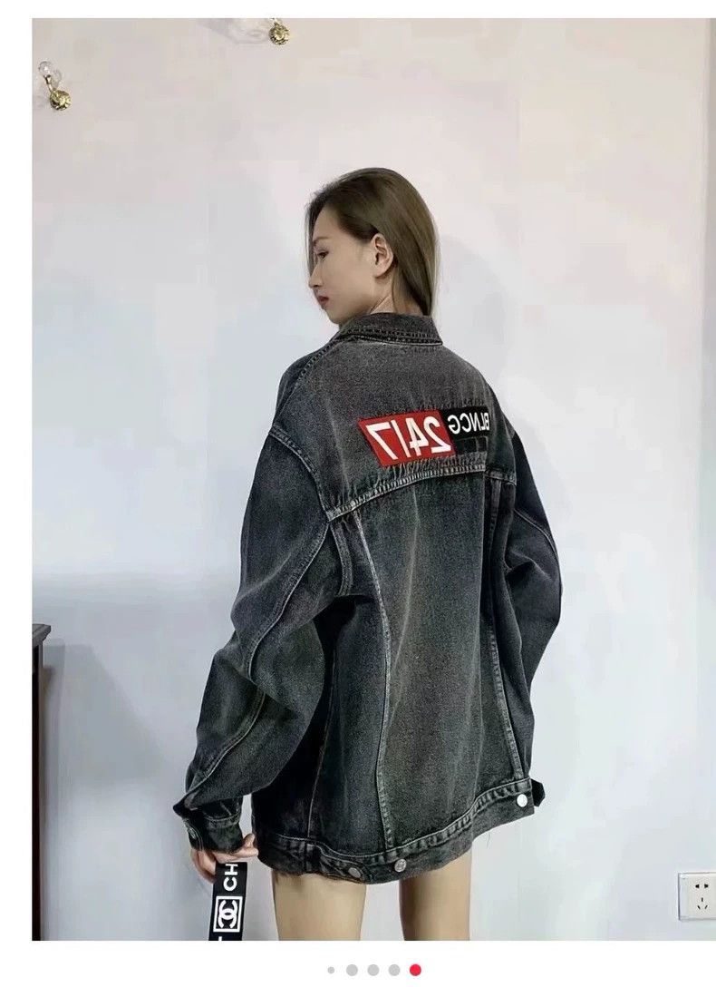 Balenciaga Balenciaga Black and grey denim jacket Size US S / EU 44-46 / 1 - 8 Thumbnail