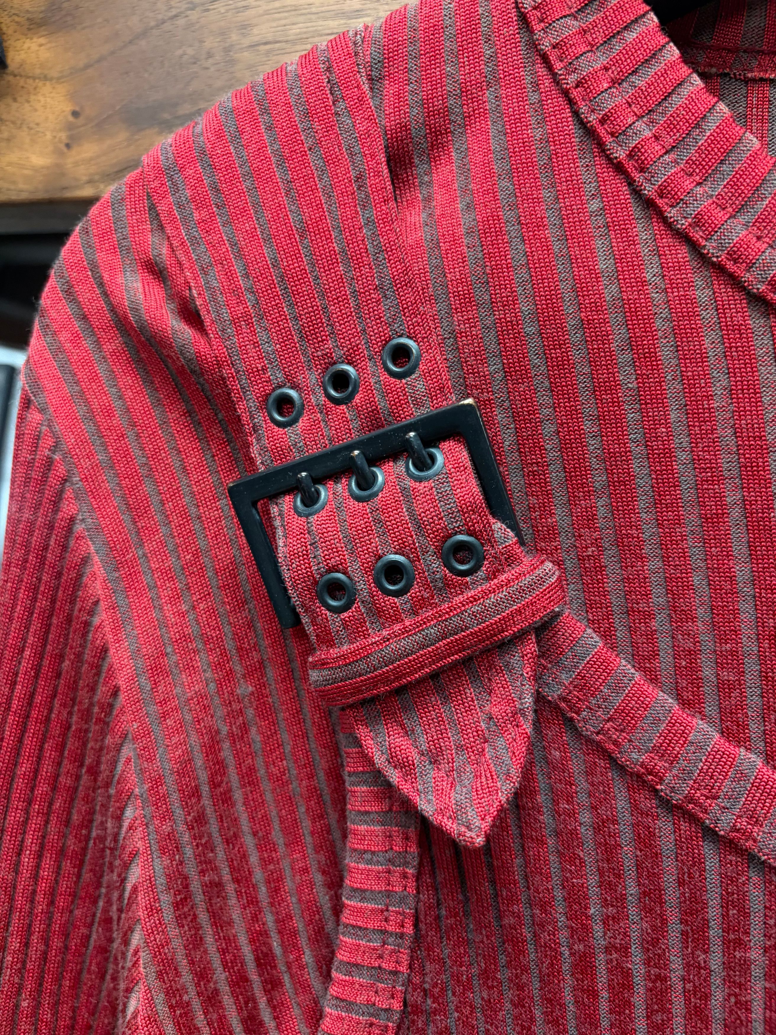 Other Vintage Jean Paul Gaultier ‘Overall Strap’ Harness Layered Pinstripe Long Sleeve Shirt Size US M / EU 48-50 / 2 - 3 Thumbnail