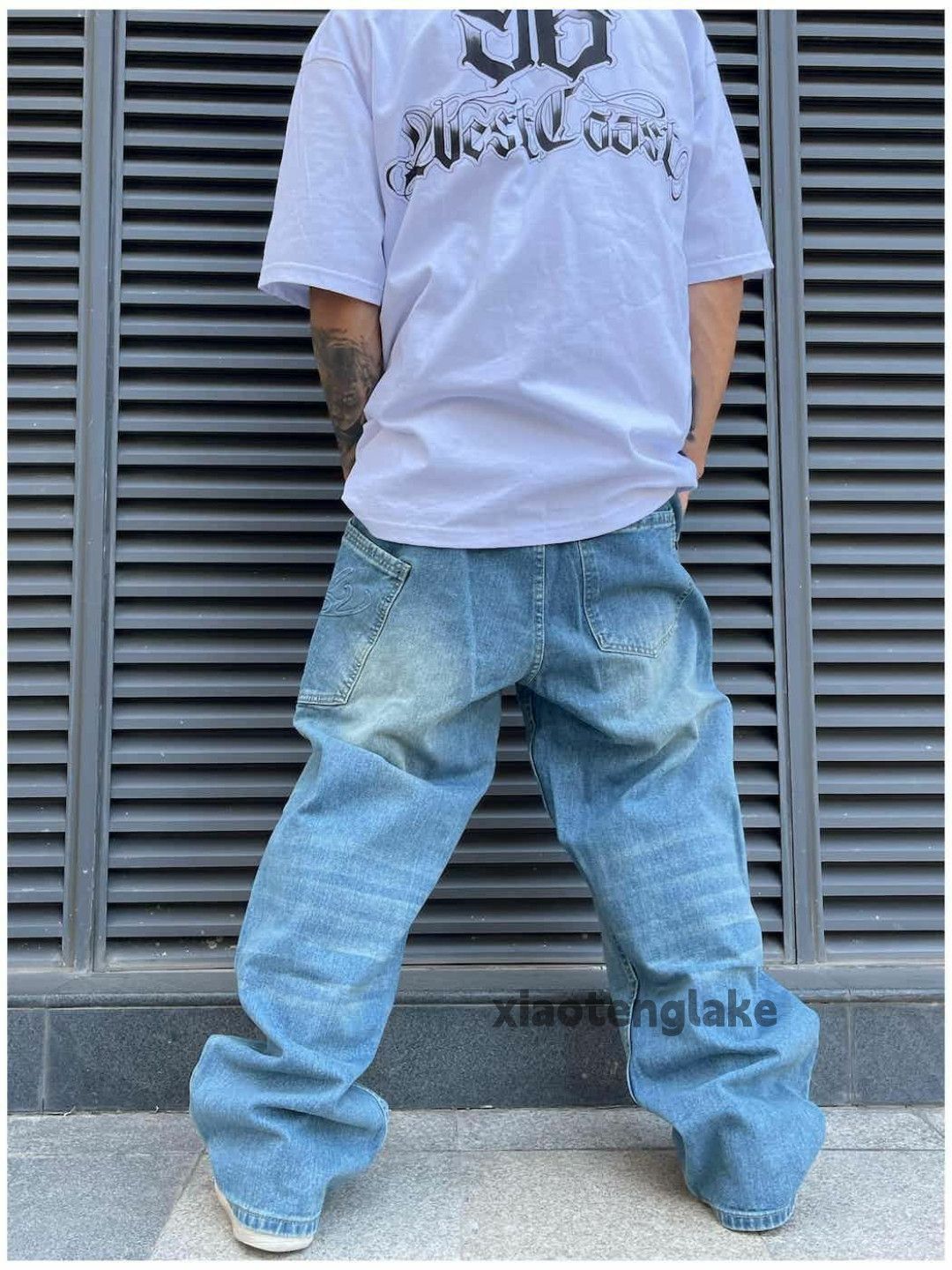 Jean × Vintage washed faded y2k skate hiphop loose baggy jeans Size US 30 / EU 46 - 5 Thumbnail