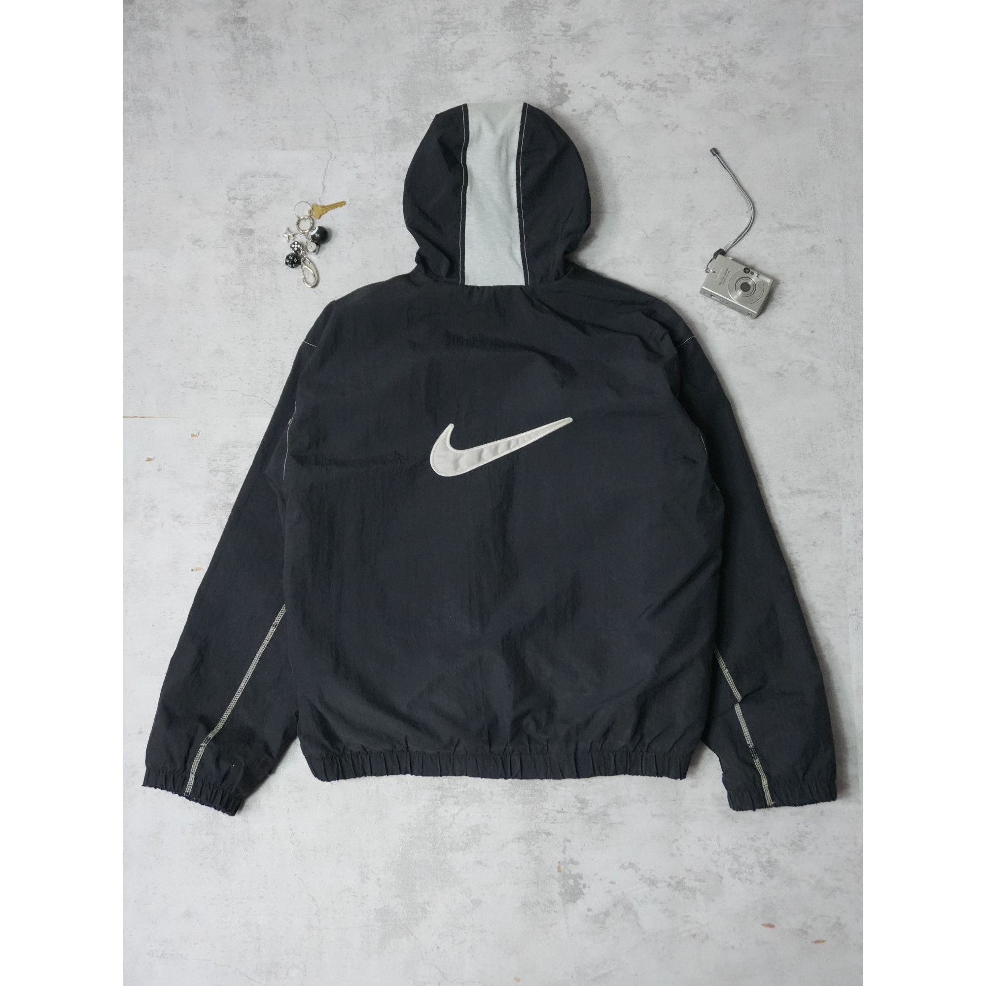 Nike Vintage Nike Faded Blue Swoosh Zip Up Hoodie Jacket Size US L / EU 52-54 / 3 - 1 Thumbnail