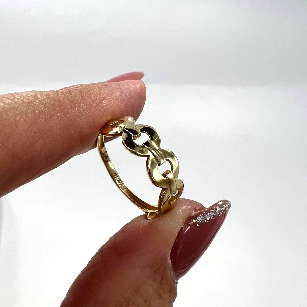 Other 14K yellow gold ring with a delicate and elegant design Size ONE SIZE - 5 Thumbnail