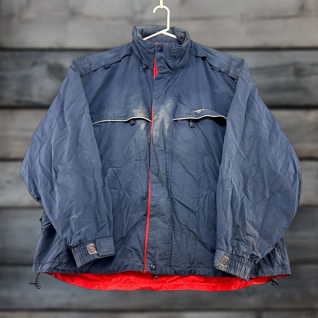 Vintage Hook & Tackle Jacket Mens 2XL Blue Navy Full Zip 50 UPF Sun Protection Workwear Windbreaker Jacket Men Size US XXL / EU 58 / 5 - 1 Thumbnail