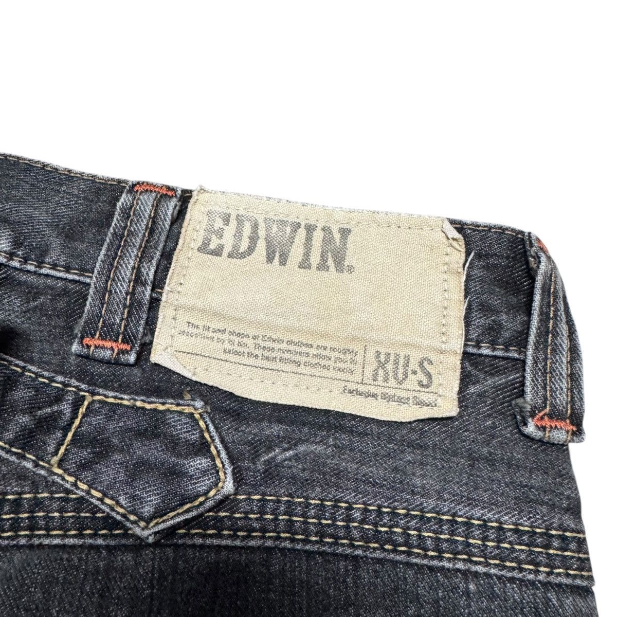 Edwin Vintage Edwin 401XVS Faded Black Denim Flare Jeans Size US 30 / EU 46 - 11 Thumbnail
