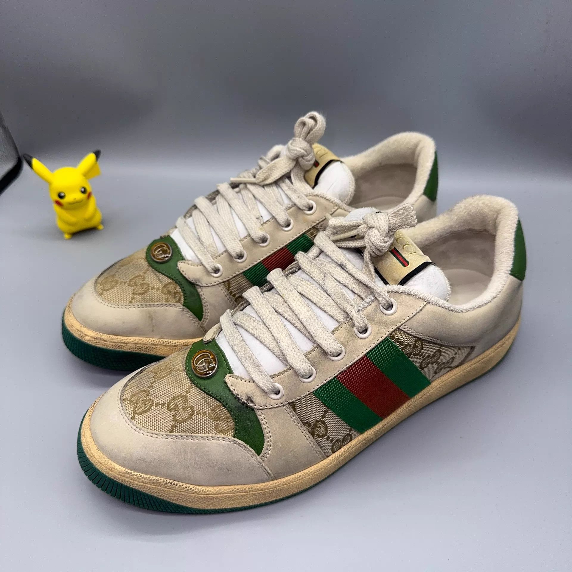 Gucci GUCCI Screener GG Enamel Green Sneaker Size US 10.5 / EU 43-44 - 1 Thumbnail