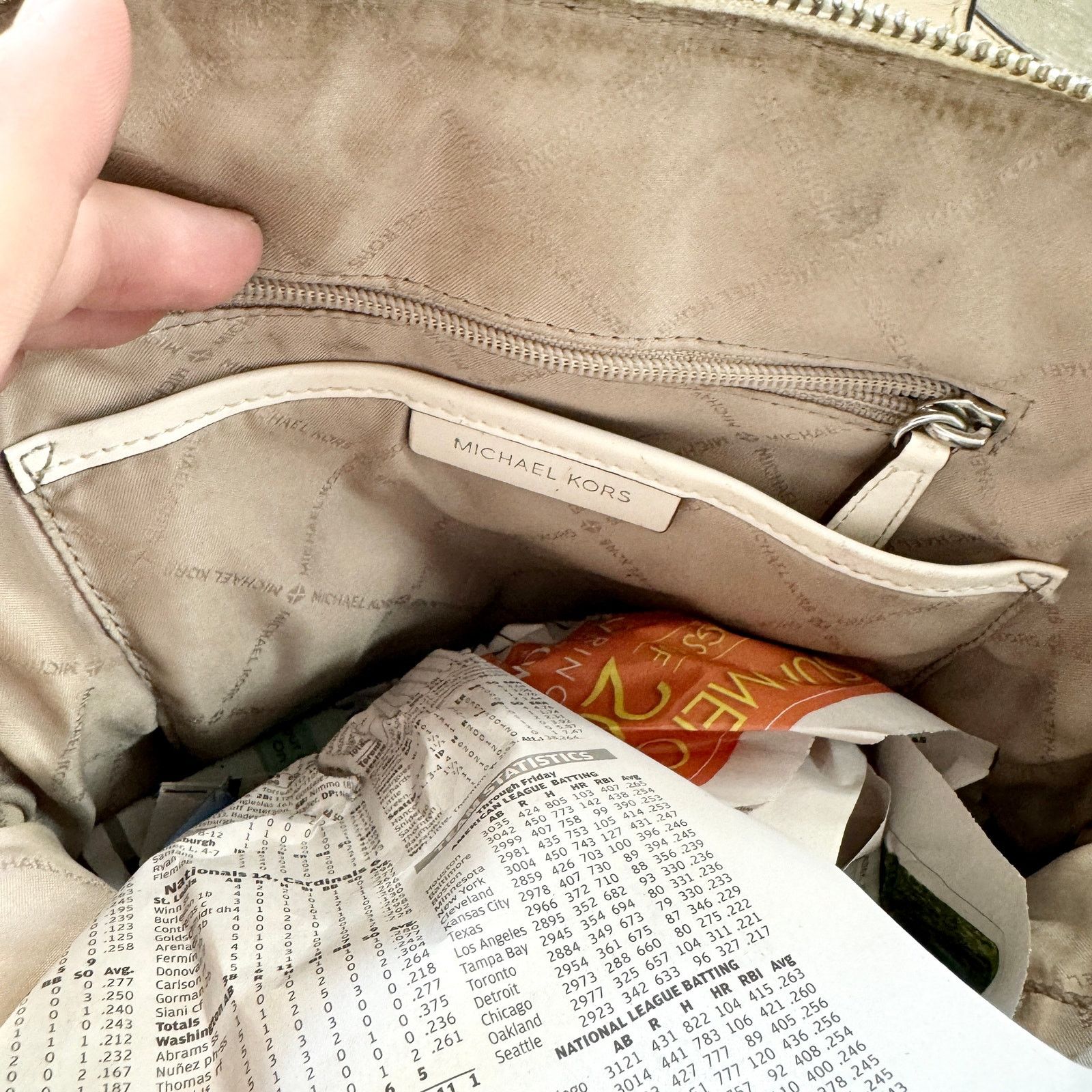 Michael Kors Michael Kors Dallas Medium Slim Backpack MK Soft Sky White Size ONE SIZE - 8 Thumbnail