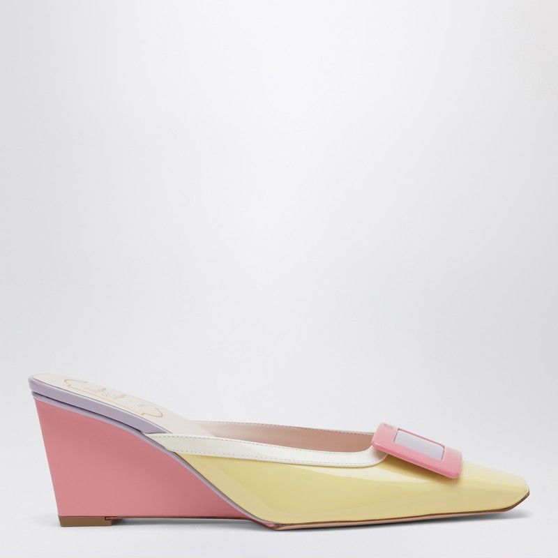 Roger Vivier Roger Vivier Belle Vivier Wedge Mules In Patent Leather Size US 7.5 / IT 37.5 - 1 Thumbnail
