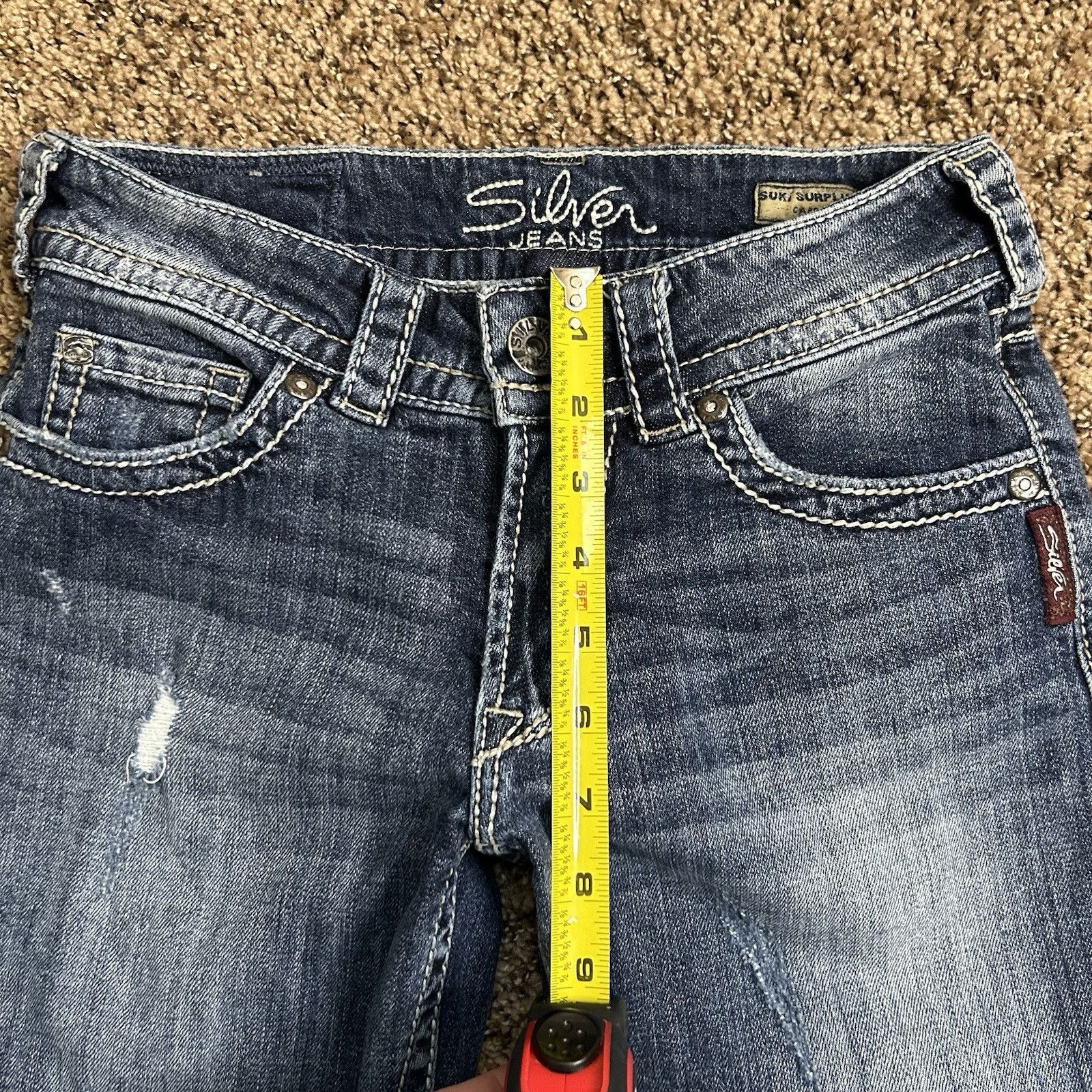 Silver Jeans Co. Silver Suki Surplus Capris Low-Rise Denim Jeans Size 26 Size 26" / US 2 / IT 38 - 12 Thumbnail