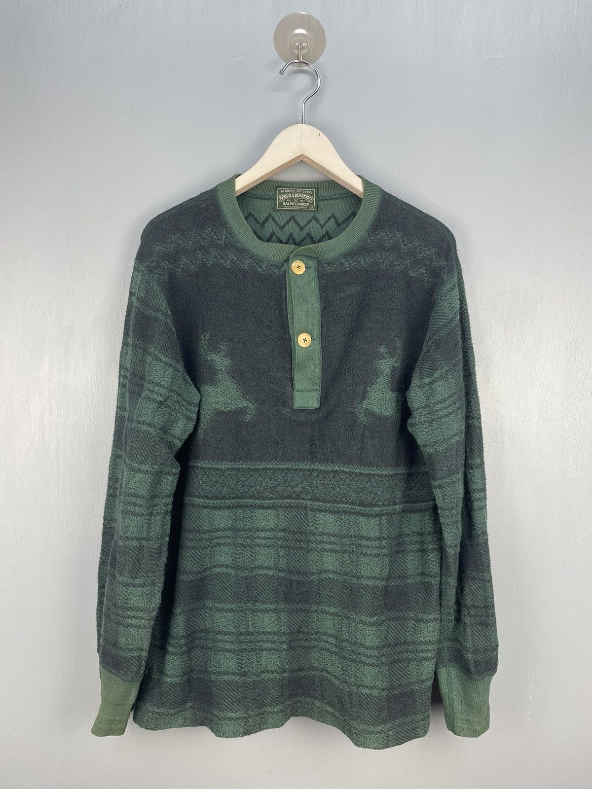 Polo Ralph Lauren Vintage Polo Country Ralph Lauren half button sweatshirt Size US L / EU 52-54 / 3 - 1 Thumbnail