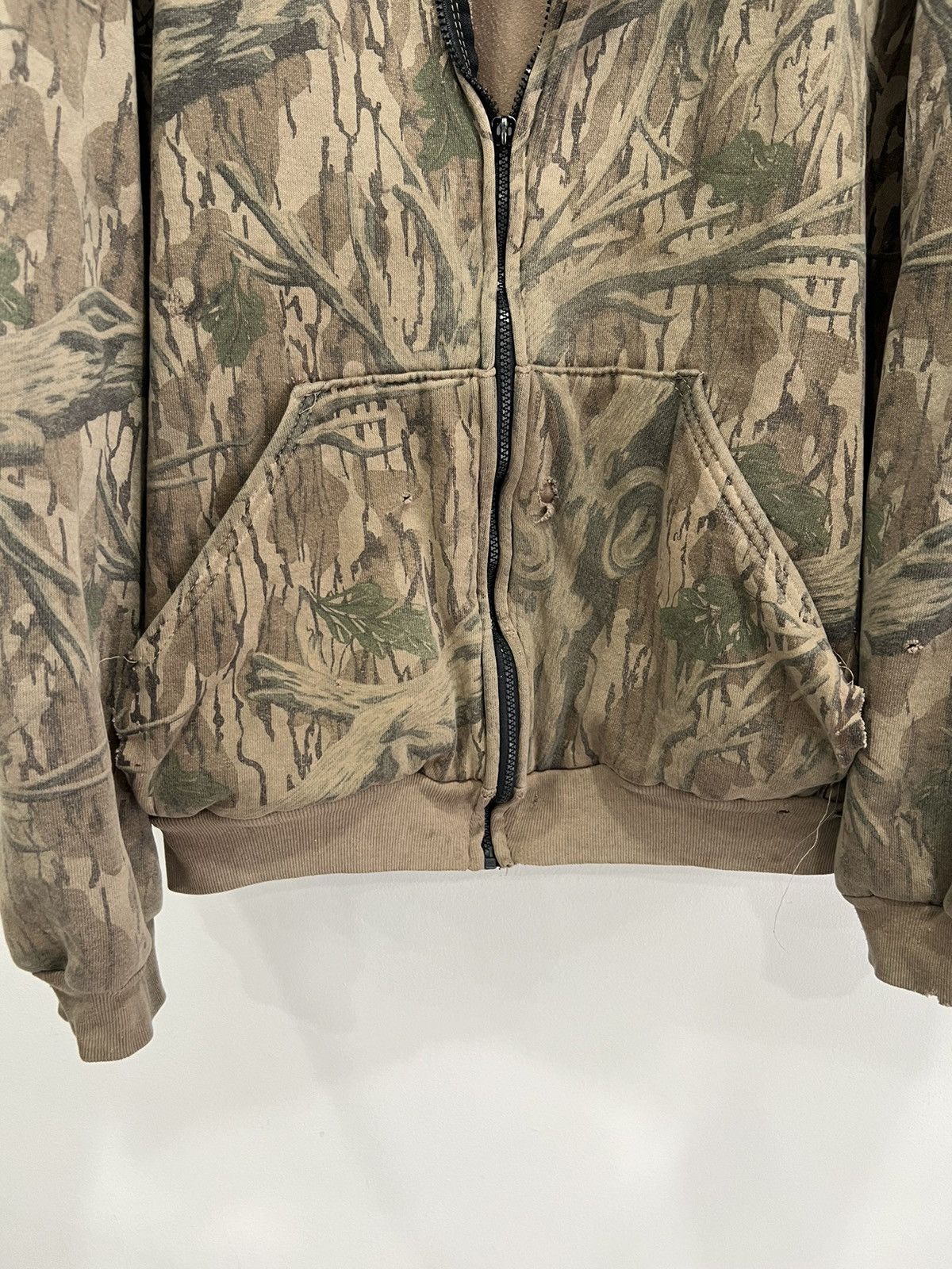 Vintage Vintage Real Tree Mossy Oaks Camo Hoodie Zip Up Sweater xxl Size US XXL / EU 58 / 5 - 3 Thumbnail