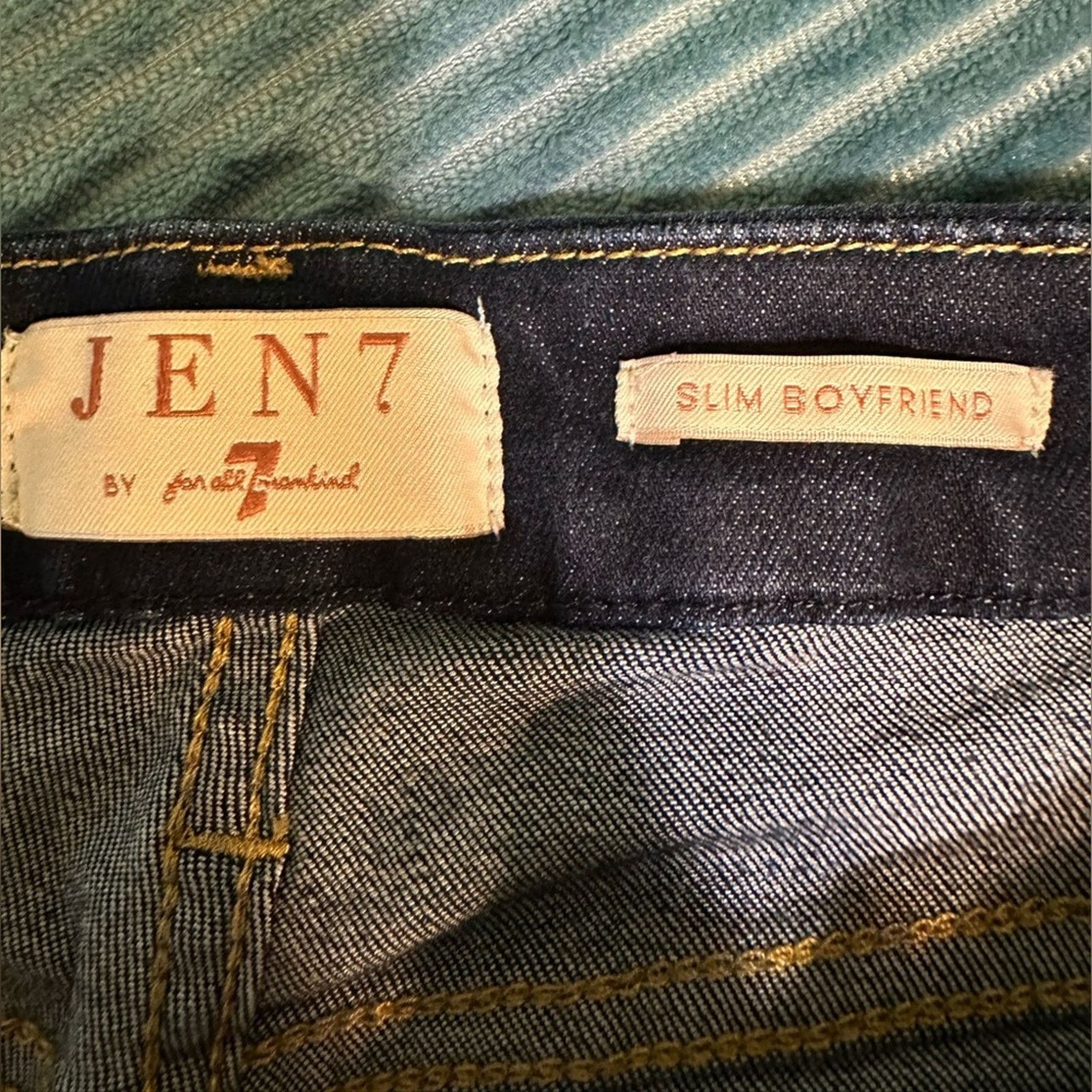 7 For All Mankind JEN7 by 7 For All Mankind Slim Boyfriend Jeans Size 12 Size 34" / US 12 / IT 48 - 2 Thumbnail