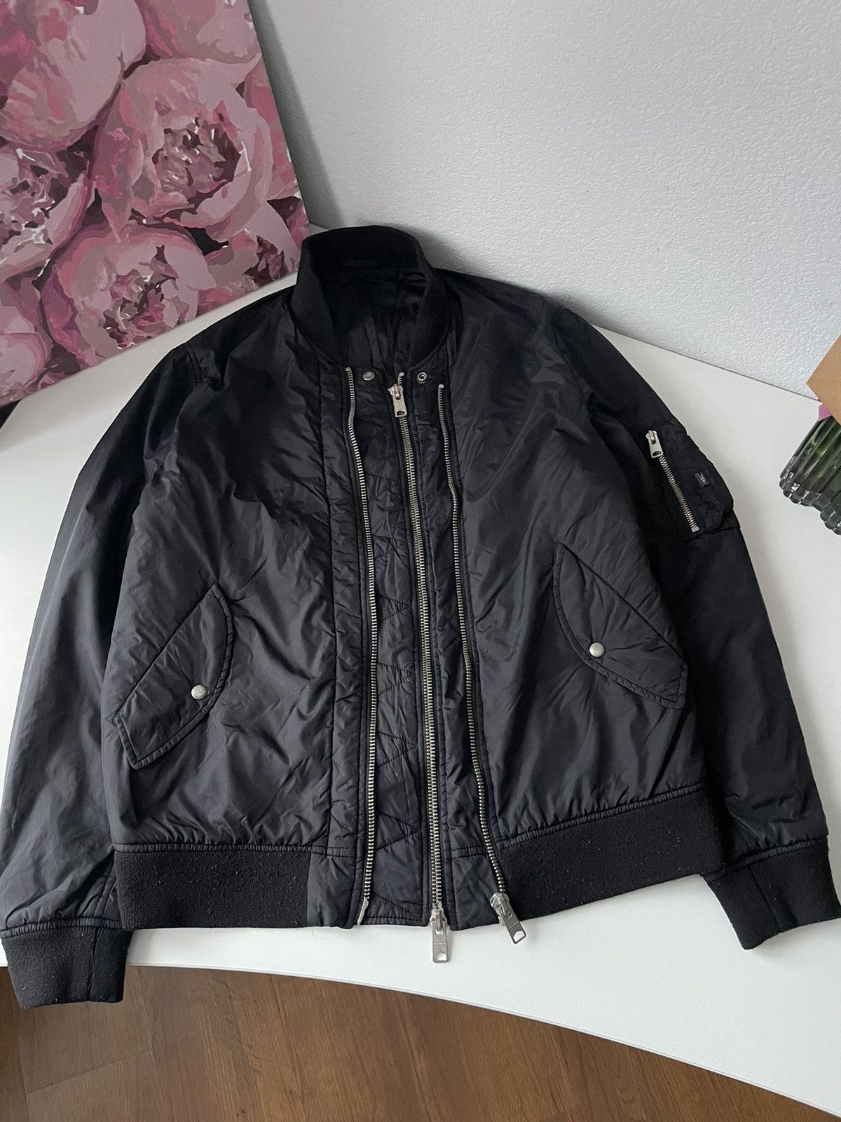 Allsaints Allsaints Bomber Nylon Zippers Full 4 Black Luxury Size US M / EU 48-50 / 2 - 8 Thumbnail