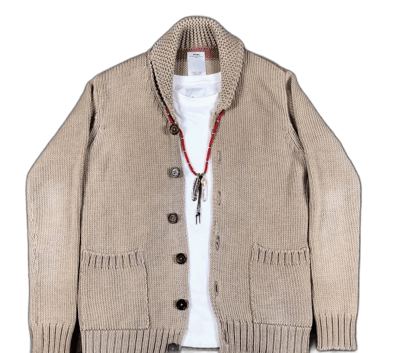 visvim mud-dyed cardigan sweater limited edition