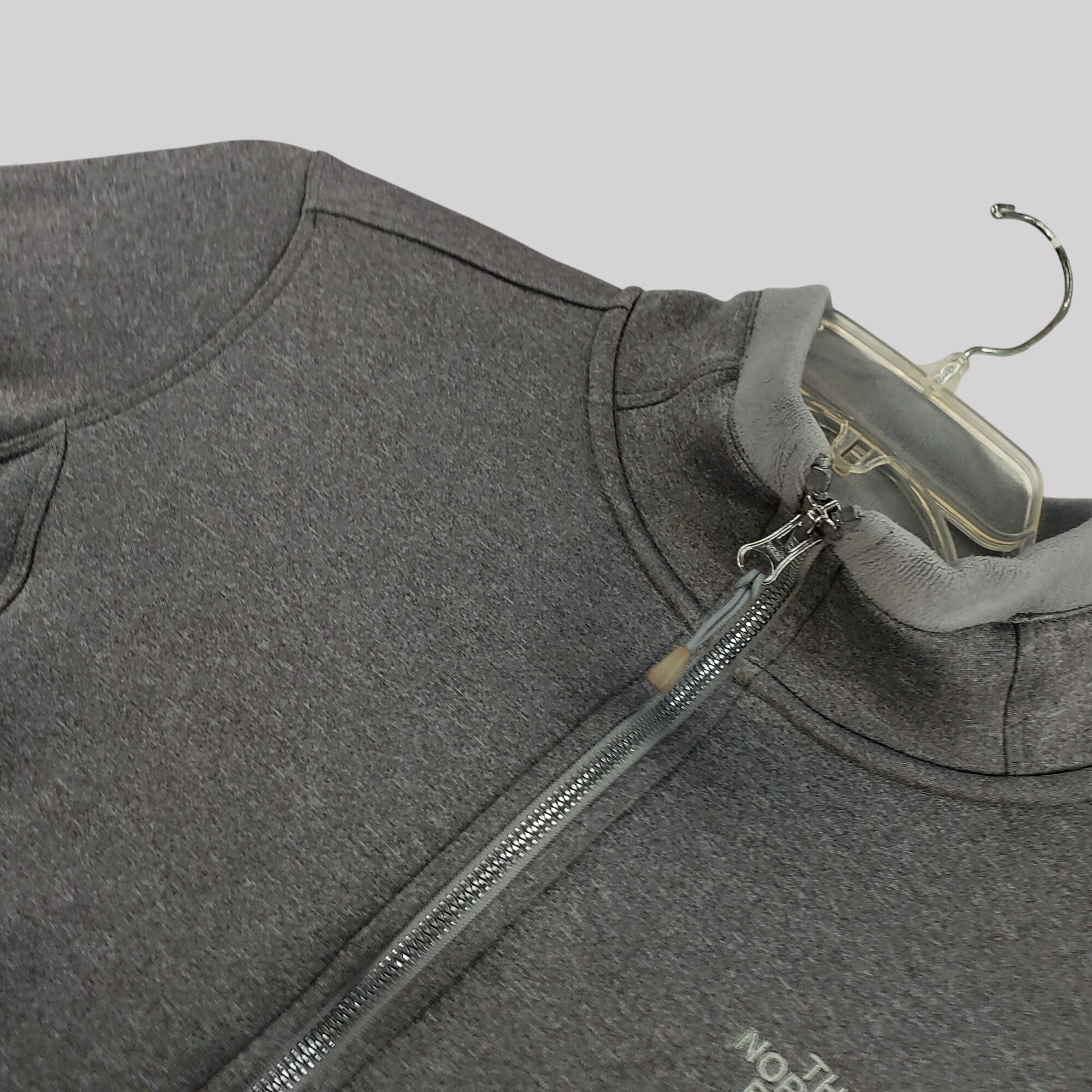 The North Face The North Face Womens Gray Full-Zip Mock Neck Jacket Size L Size L / US 10 / IT 46 - 2 Thumbnail