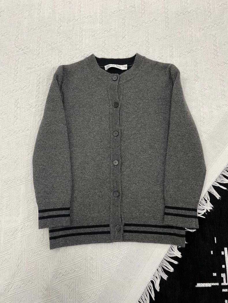 Dior Dior 8-character letter logo gray cashmere cardigan jacket Size XS / US 0-2 / IT 36-38 - 2 Thumbnail