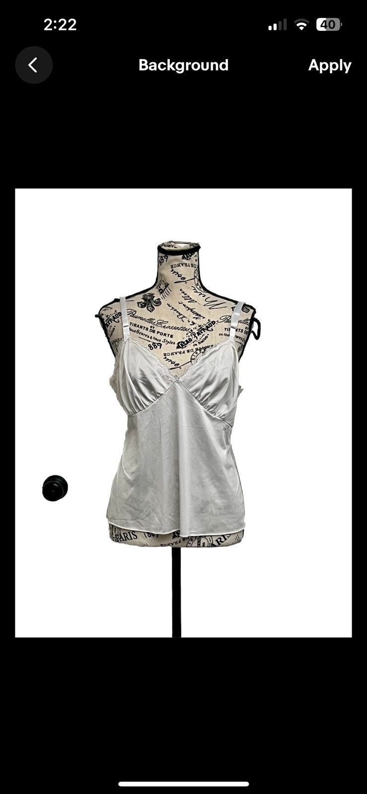 Vintage Vtg Shadowline Ivory Camisole Semi Sheer Retro Y2k L 38 Size L / US 10 / IT 46 - 1 Thumbnail