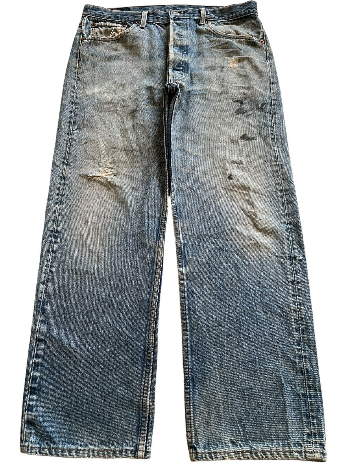 Levi's × Levi's Vintage Clothing SALES🔥Vintage 90s Levis 501 Blue Wash Grunge Loose Jeans Size US 33 - 1 Thumbnail
