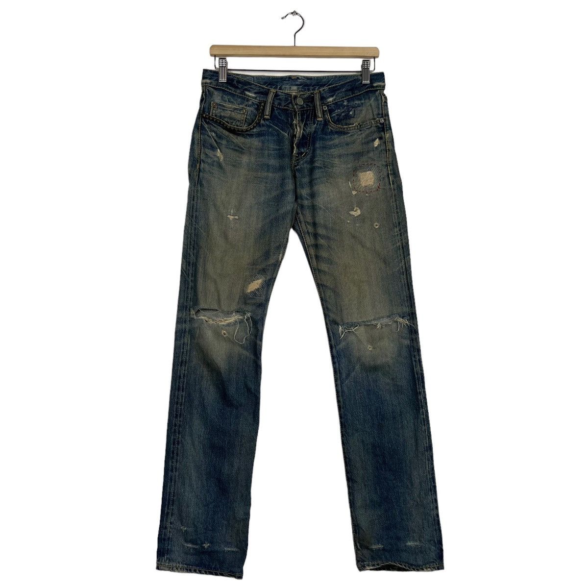 Hysteric Glamour 🔥 VINTAGE HYSTERIC GLAMOUR BROKEN DYED DISTRESSED SLIM FIT Size US 29 - 2 Thumbnail