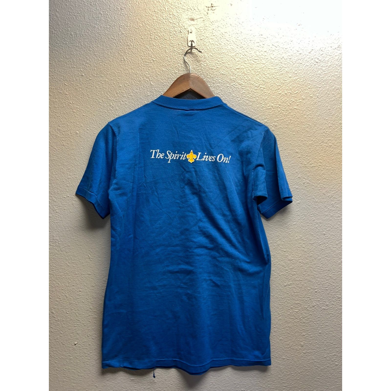Jerzees Vintage National Scout Jamboree Shirt 1985 Blue Tee 80s M Size US M / EU 48-50 / 2 - 6 Thumbnail