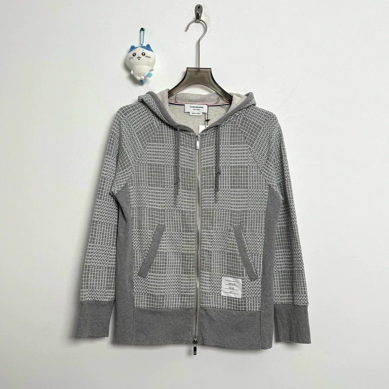 Thom Browne Thom Browne Check Zip Hoodie-dmc Size US M / EU 48-50 / 2 - 1 Thumbnail