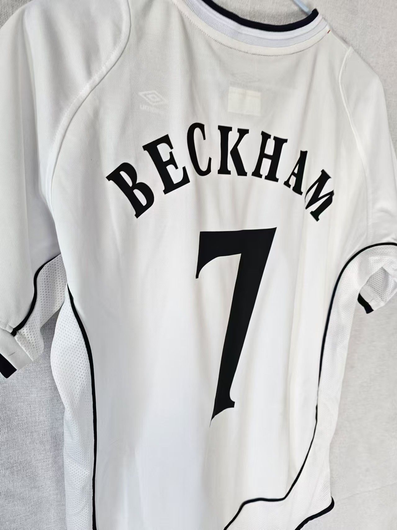 2002 World Cup England 7 David Beckham Jersey Home