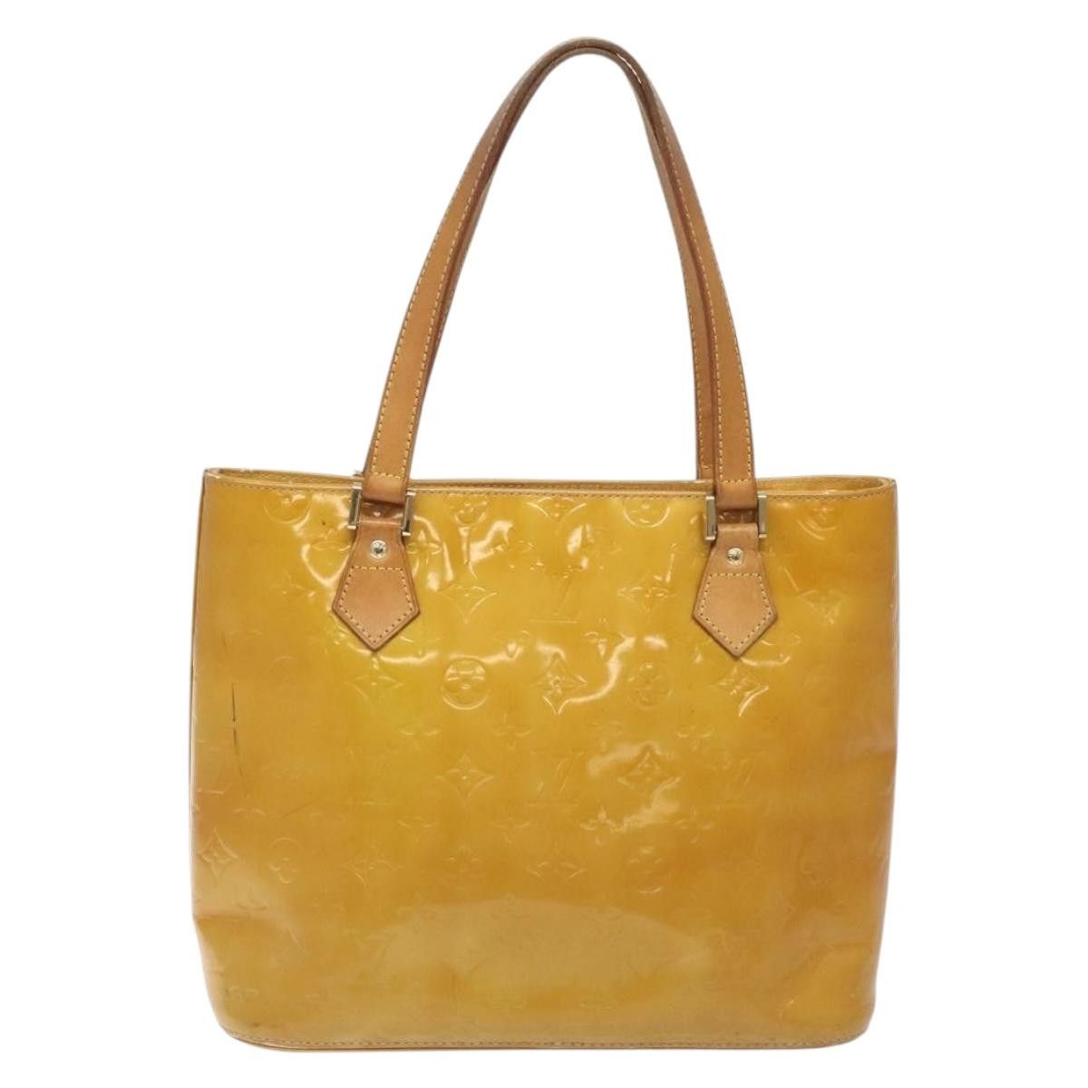 Louis Vuitton LOUIS VUITTON Monogram Vernis Houston Hand Bag Beige M91004 Size ONE SIZE - 3 Thumbnail