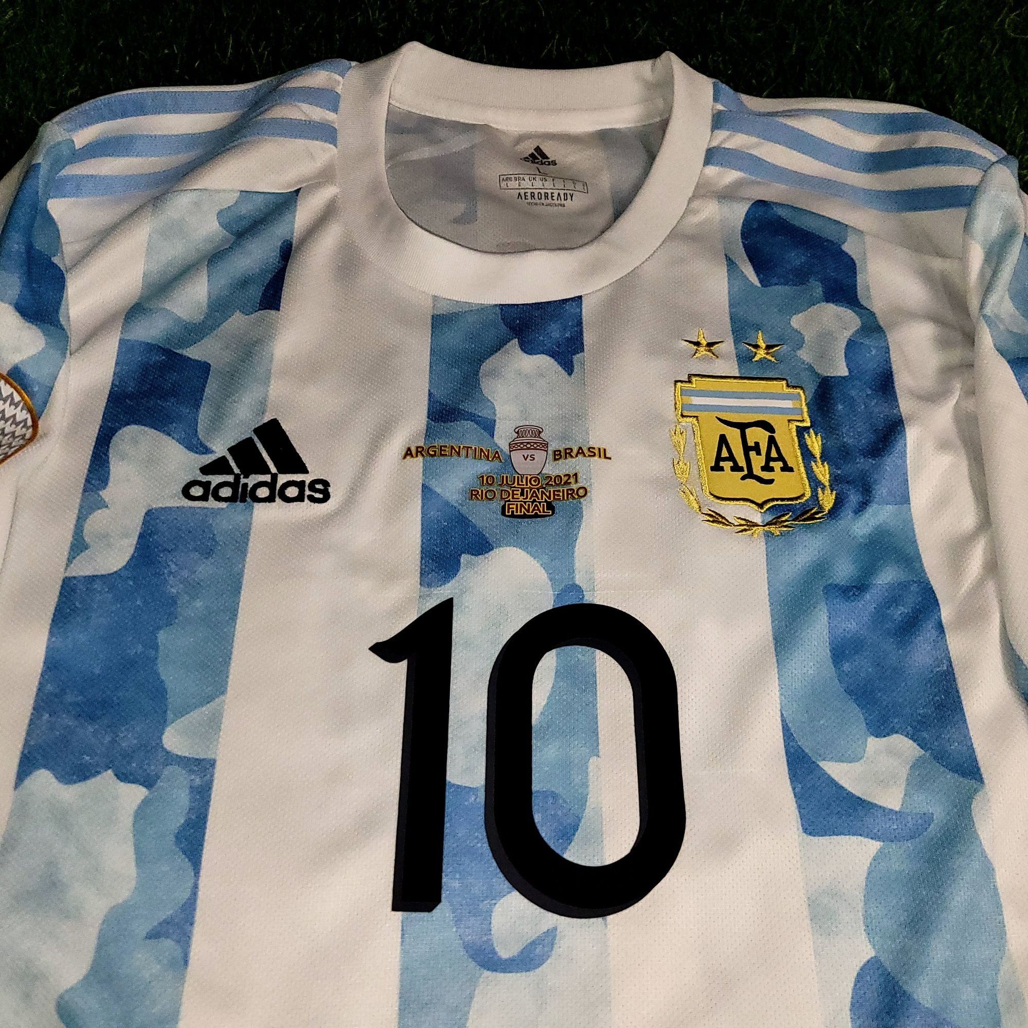 Adidas Messi Argentina 2020 2021 2022 COPA AMERICA Soccer Jersey L Size US L / EU 52-54 / 3 - 3 Thumbnail