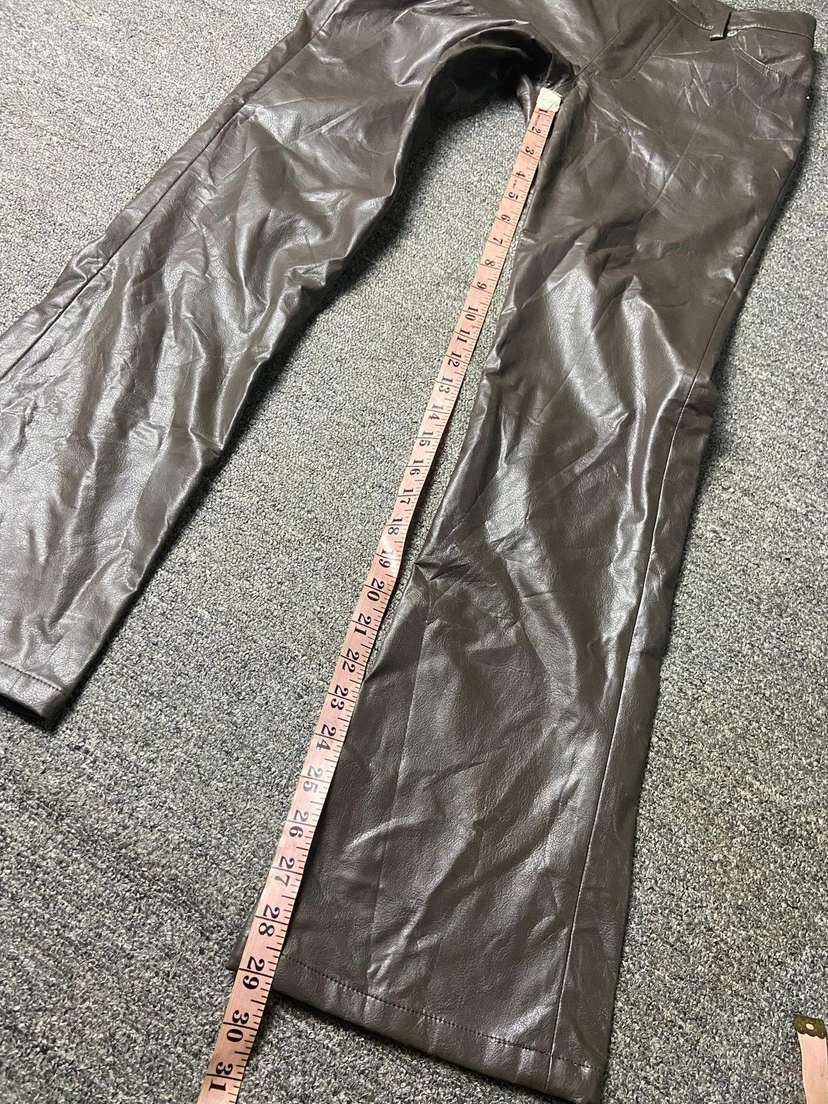 Japanese Brand Vintage Cigar Branch Flare Leather Pants (150) Size US 26 / EU 42 - 7 Thumbnail