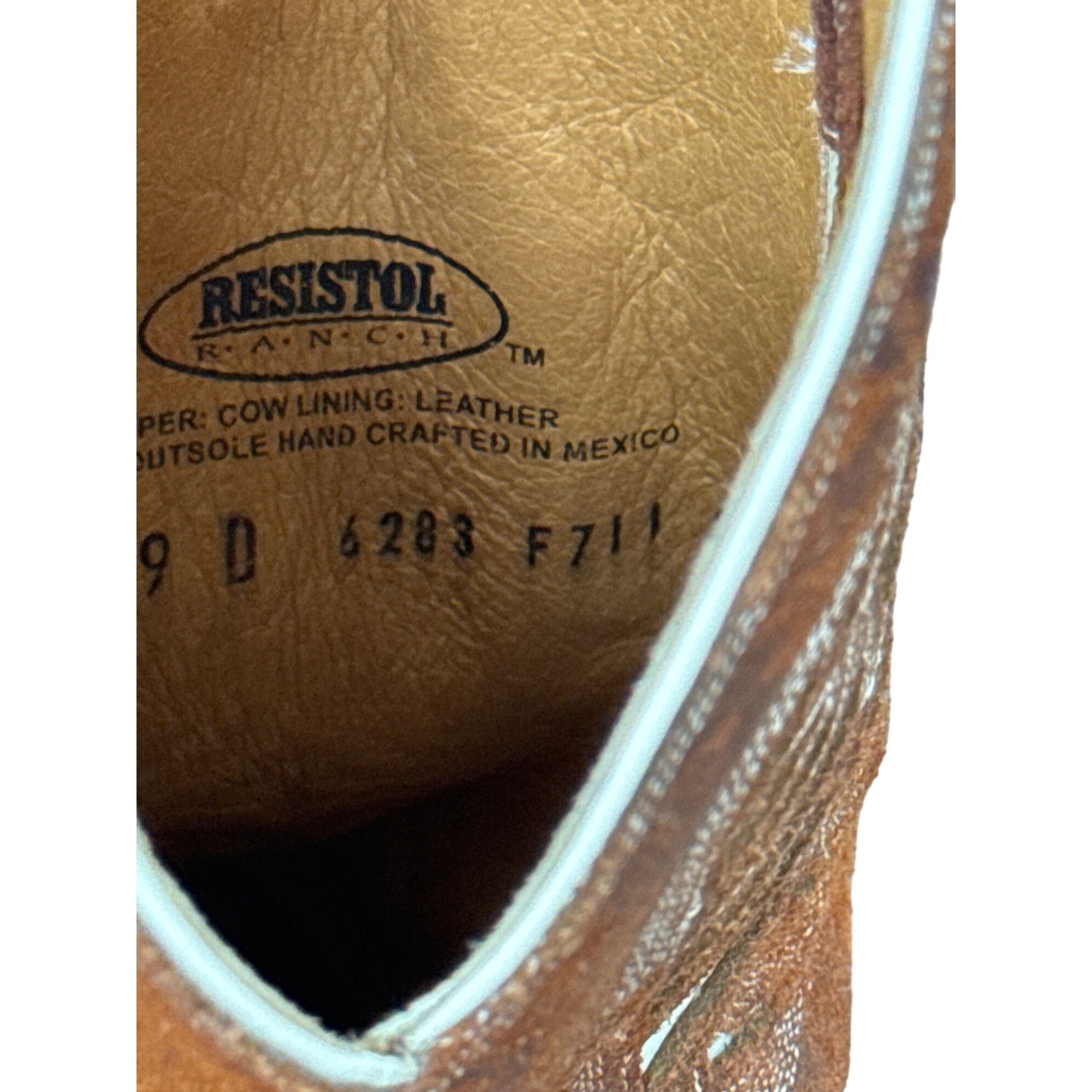 Designer Resistol men’s brown leather western shoe boots size 9D SKU Size US 9 / EU 42 - 14 Thumbnail