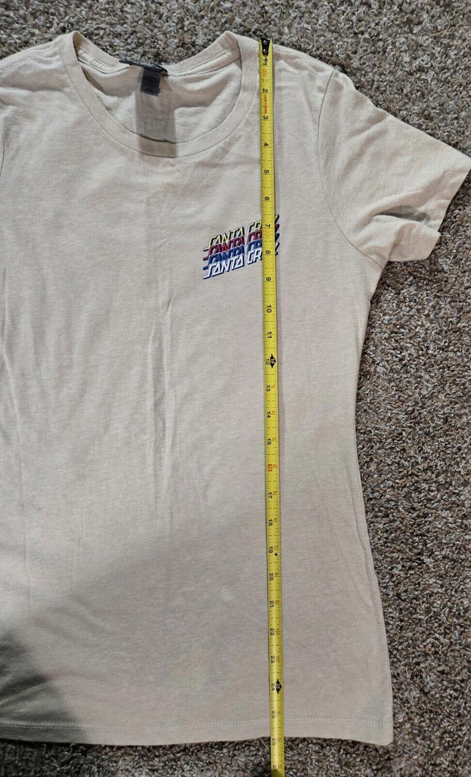 Designer Womens Tan Santa Cruz Skate T-shirt Size Medium Size M / US 6-8 / IT 42-44 - 3 Thumbnail