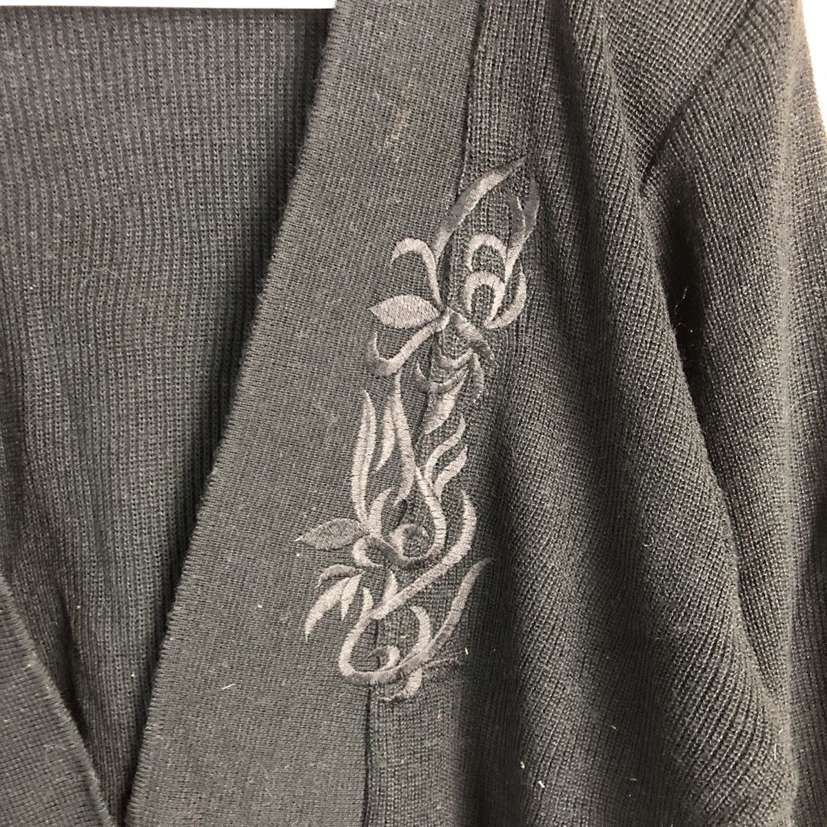 Homespun Knitwear × Japanese Brand Japan art Black Cardigan Knitwear #A1669 Size M / US 6-8 / IT 42-44 - 10 Thumbnail