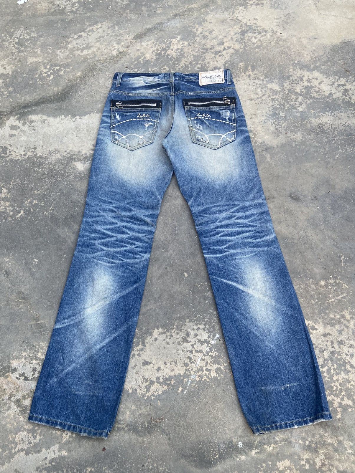 Japanese Brand Vintage Lolita Faded Denim Pant Size US 31 - 2 Thumbnail