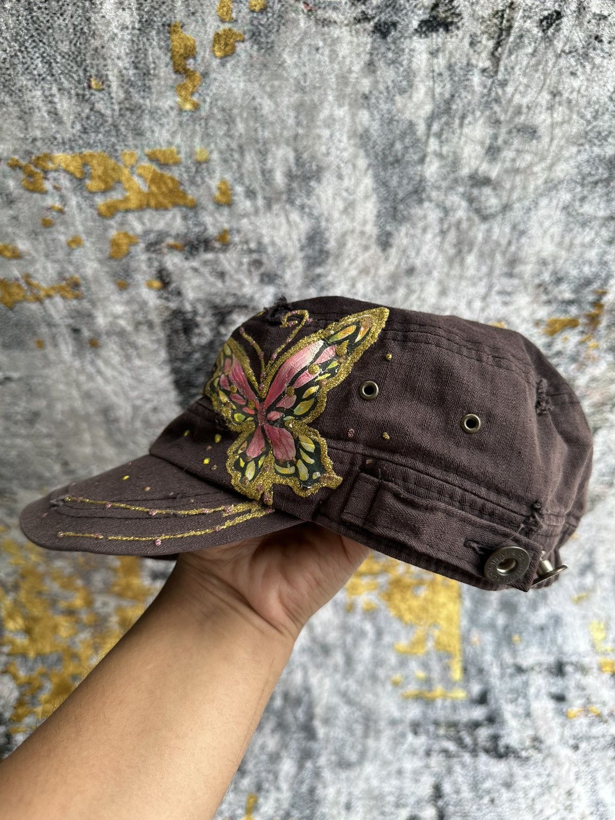 Hysteric Glamour STUDDED CRAZY FADED POEM BUTTERFLY CAP Size ONE SIZE - 3 Thumbnail