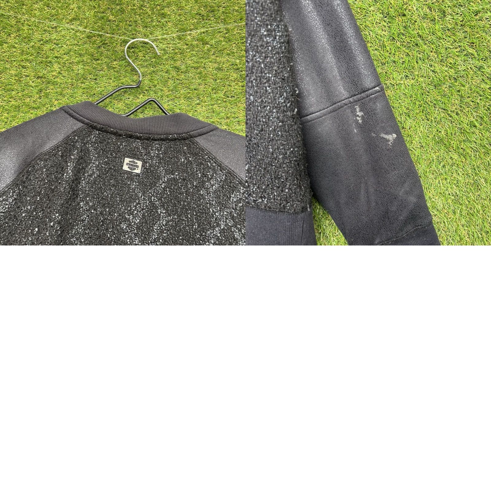 Harley Davidson Harley-Davidson Jacket Womens 2XL Black Bomber Zip Full Zip Pockets Solid Leather Faux Reptile Metallic Style Size XXL / US 16-18 / IT 52-54 - 9 Thumbnail