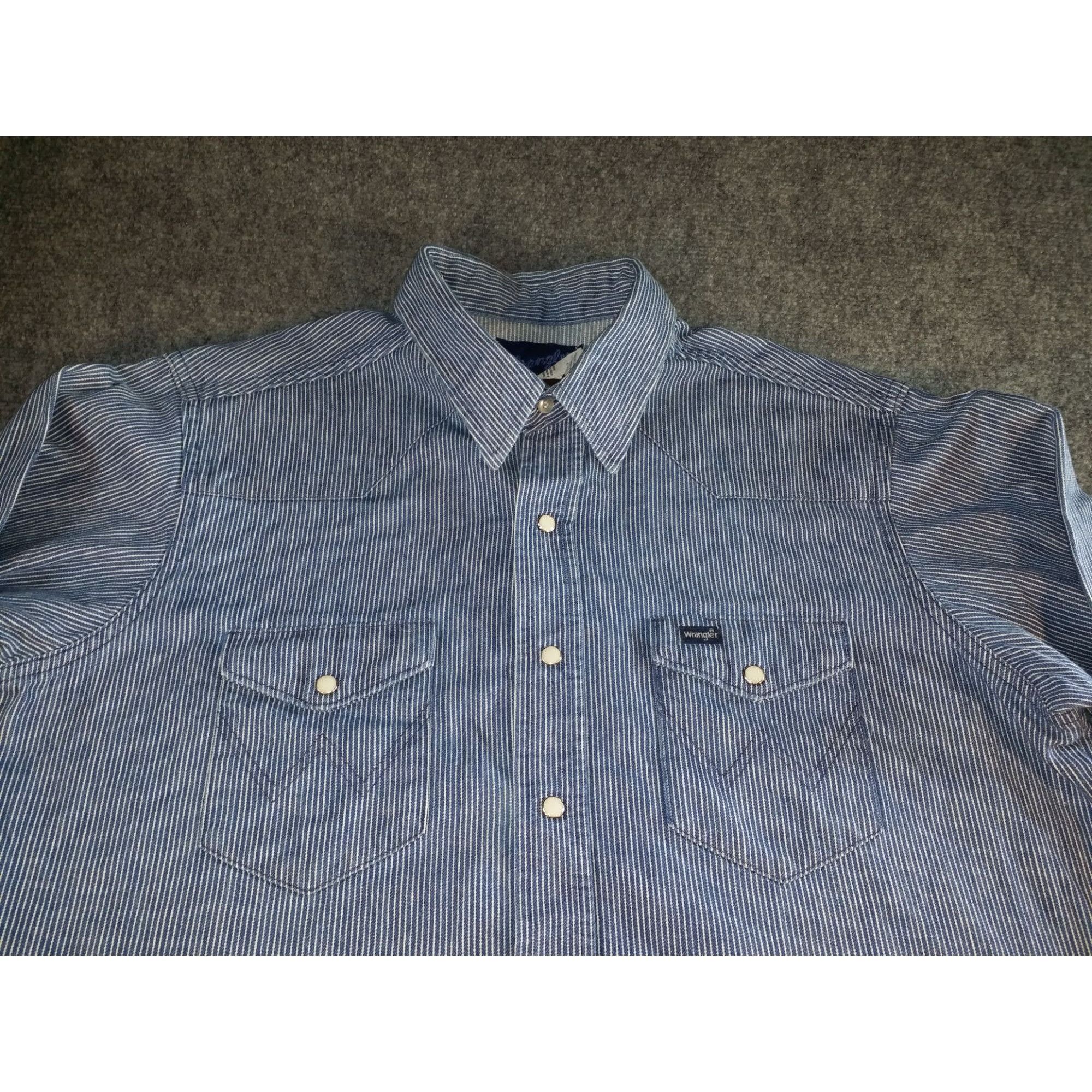 Wrangler Wrangler X-Long Tails Pearl Snap Button Up Shirt Men Sz XL D Size US XL / EU 56 / 4 - 2 Thumbnail