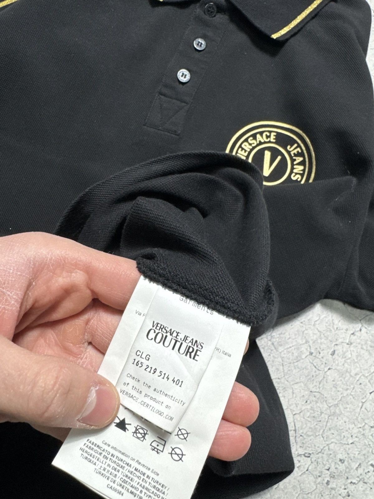 Versace Jeans Couture Versace Jeans Couture Black Luxury Polo Shirt Size M Size US M / EU 48-50 / 2 - 8 Thumbnail