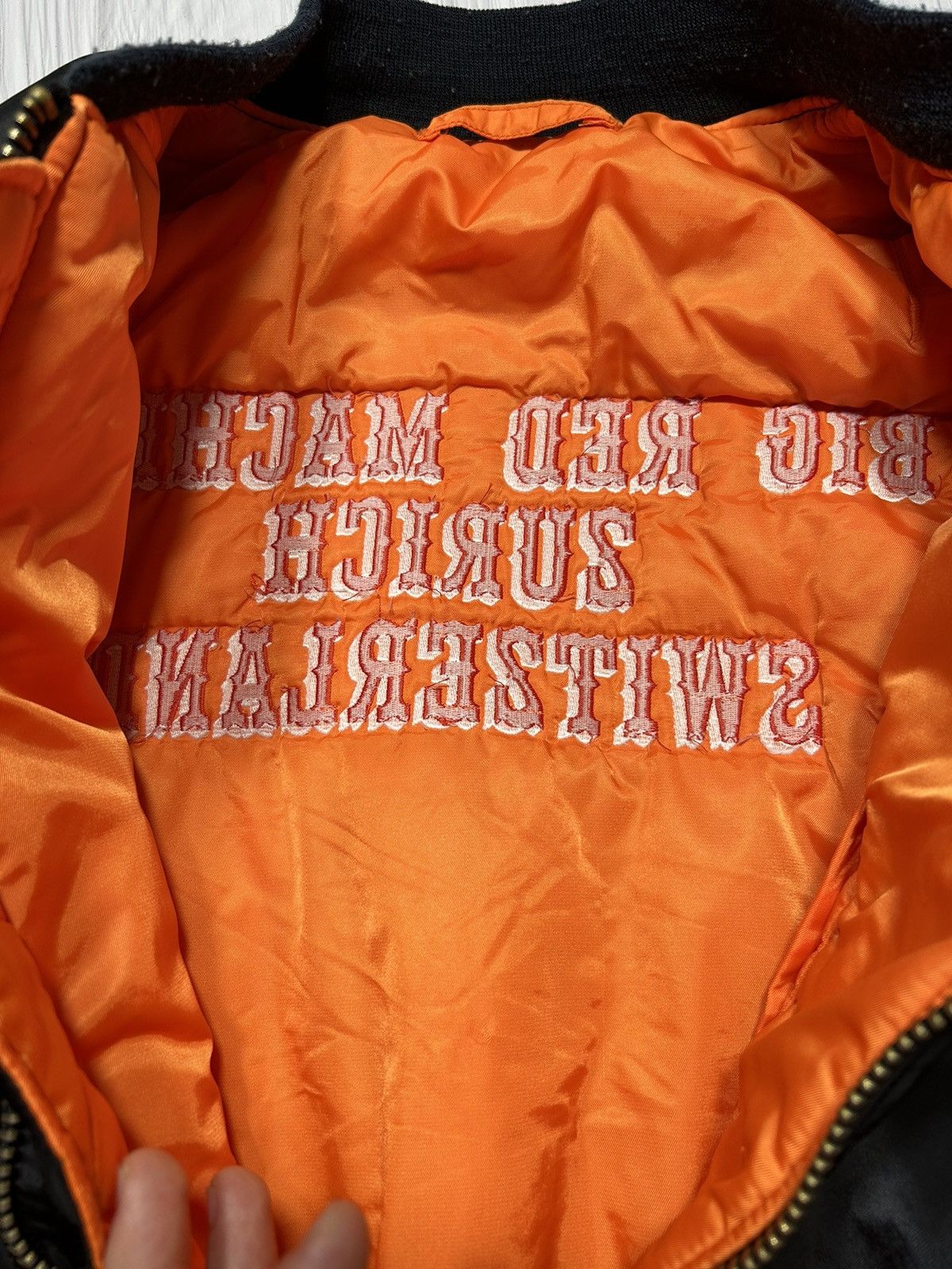 Alpha Industries Vintage Alpha Industries MA-1 Big Red Machine Custom Bomber Size US XL / EU 56 / 4 - 12 Thumbnail