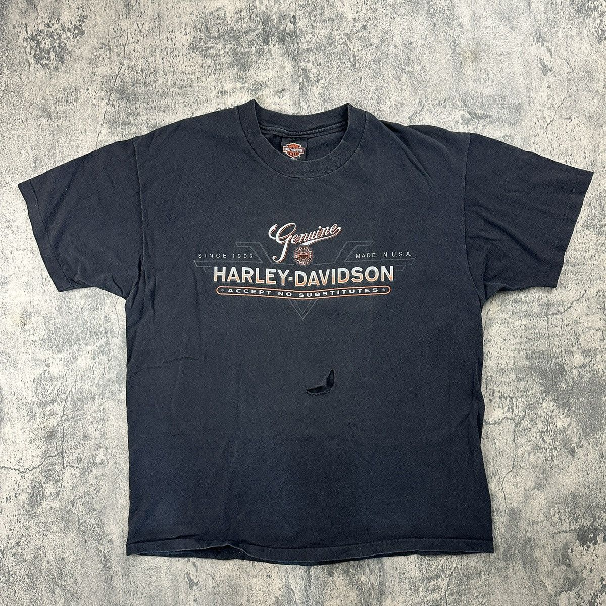 Harley Davidson × Vintage Vintage Harley Davidson T Shirt BLACK Size US XL / EU 56 / 4 - 4 Thumbnail