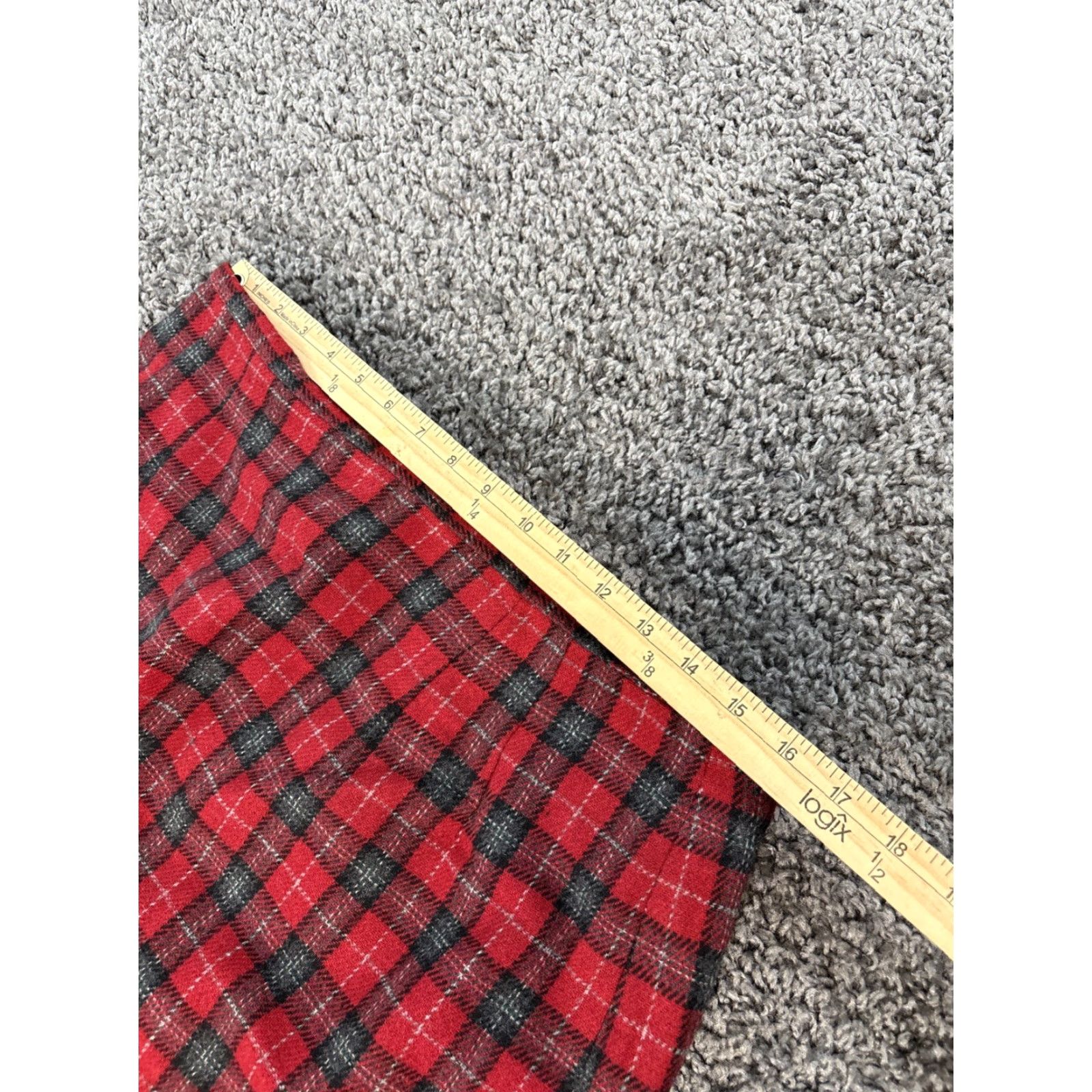 Vintage VINTAGE Savannah Skirt Women Midi Wool Red Buffalo Plaid 90s Tweed Pencil Lined Size 16 Size 38" / US 16 / IT 52 - 4 Thumbnail