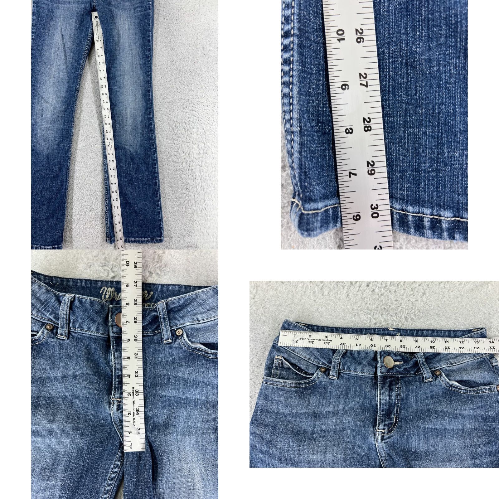 Wrangler Wrangler Jeans Women 5 Blue Denim Bootcut Embroidered Cotton Blend Western Size 27" / US 4 / IT 40 - 8 Thumbnail