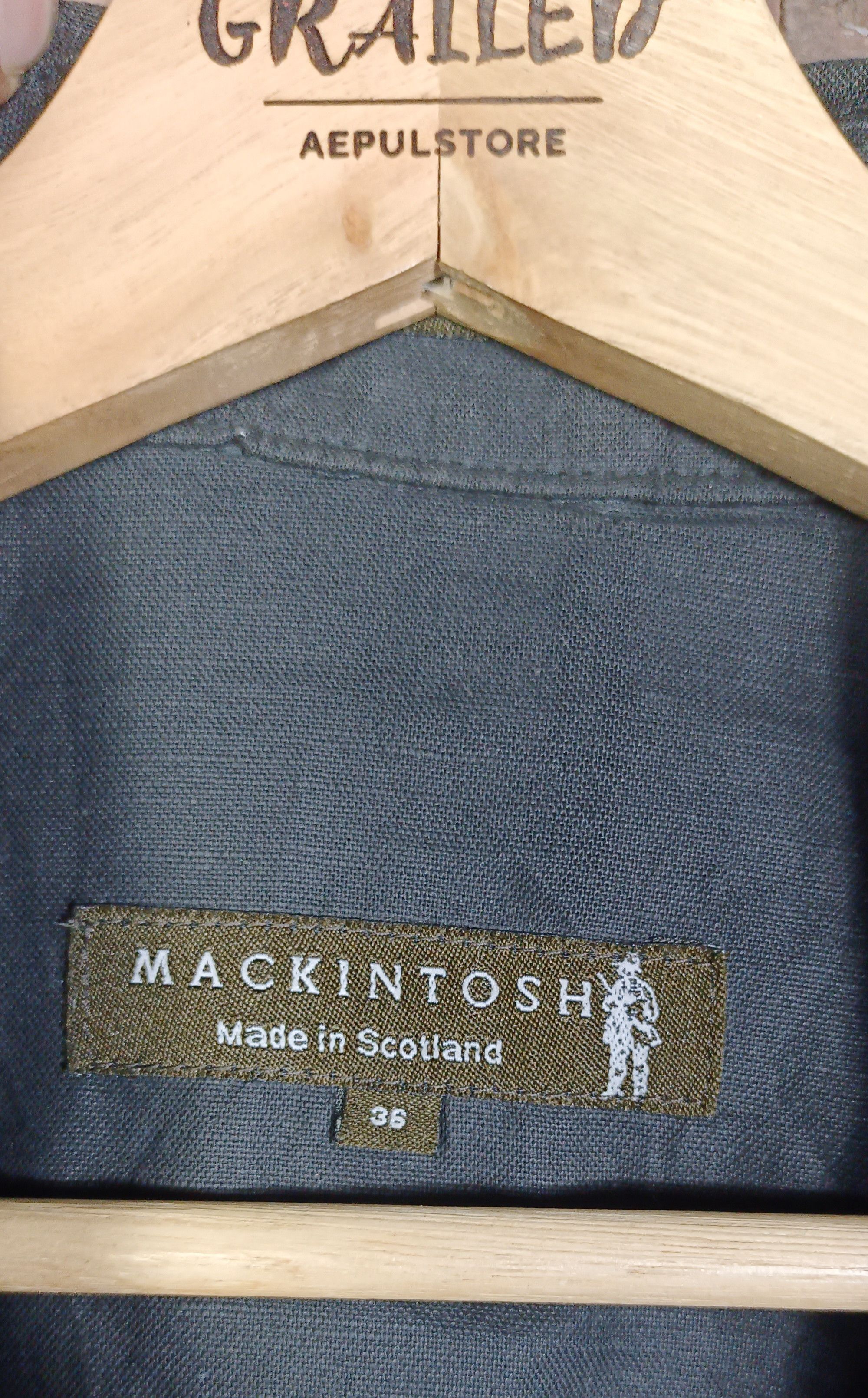 Mackintosh Rare💥Mackintosh Scotland Button Up Super Black Jacket Size US M / EU 48-50 / 2 - 7 Thumbnail