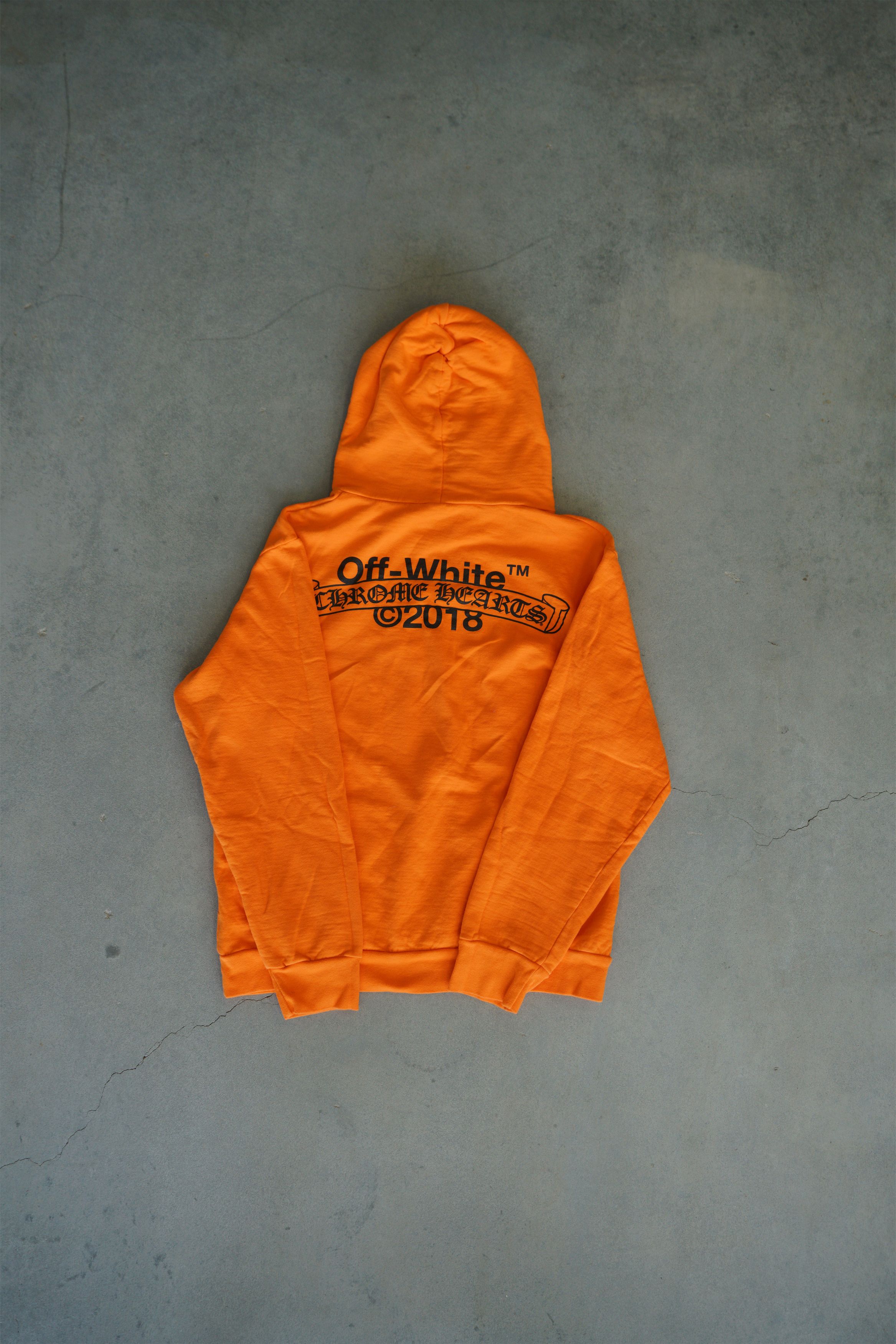 Off-White X Chrome hearts 2018パーカー CHROME HEARTS クロムハーツ x Off-White 2018 Hoodie パーカー