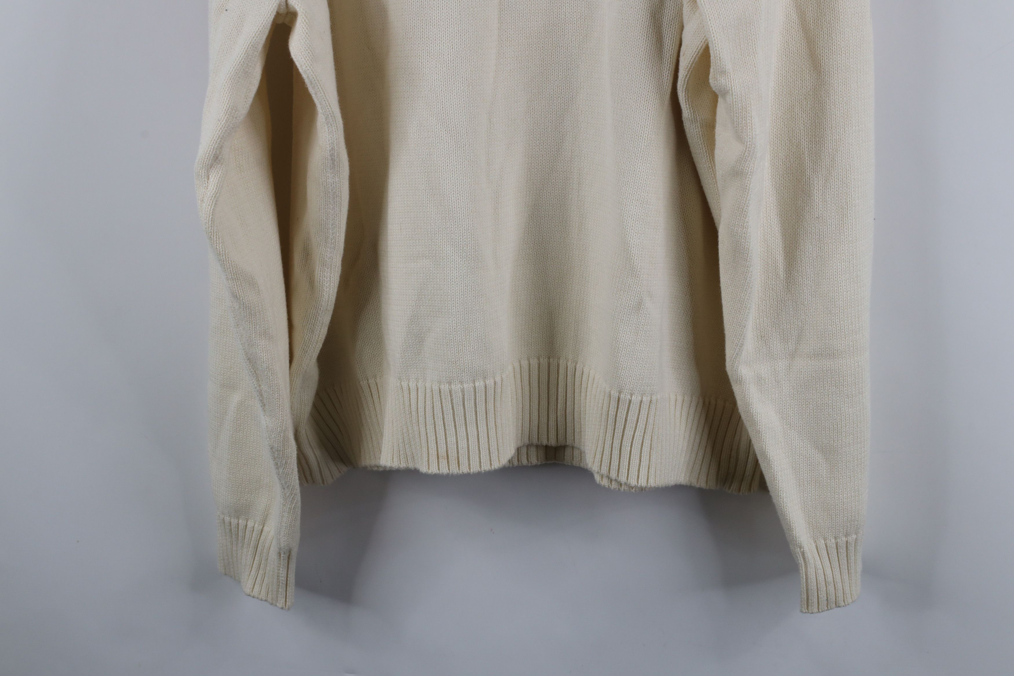 Ralph Lauren Vintage 90s Ralph Lauren Half Zip Pullover Sweater Cream Size US XXL / EU 58 / 5 - 13 Thumbnail