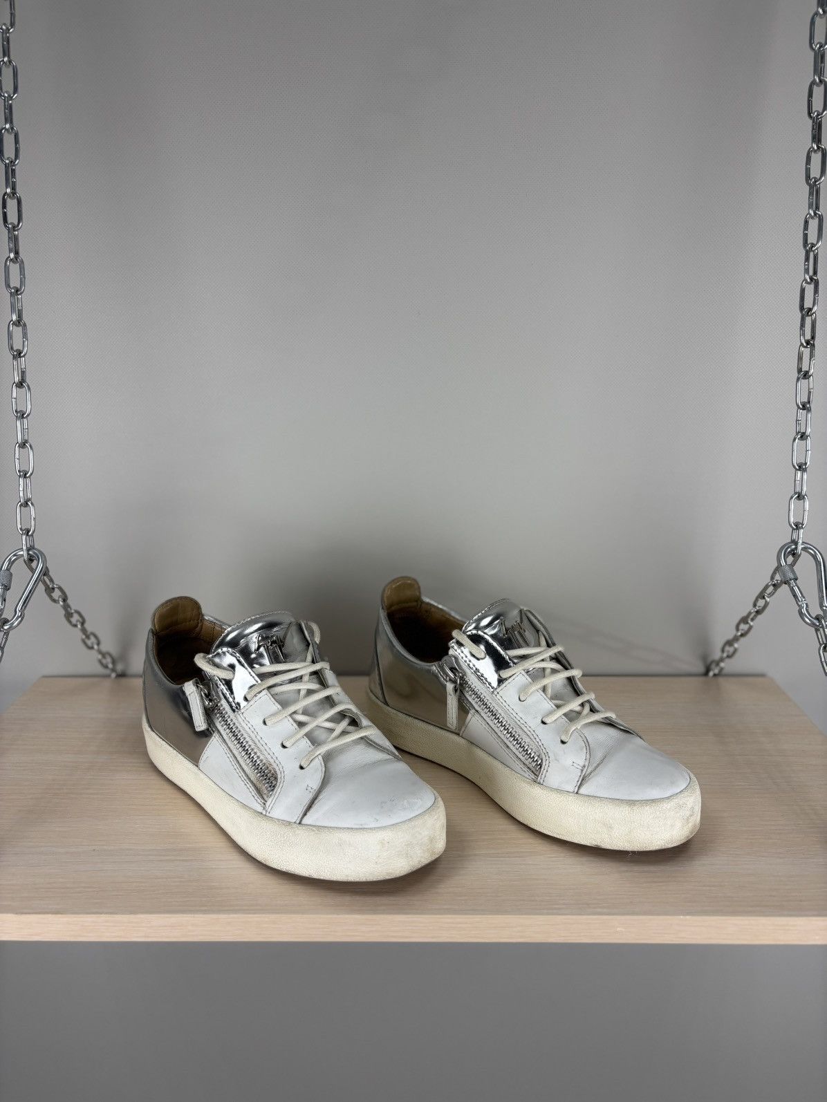 Designer × Giuseppe Zanotti Womens sneakers Giuseppe Zanotti Size 36 Color White/Gray Size US 6 / IT 36 - 2 Thumbnail