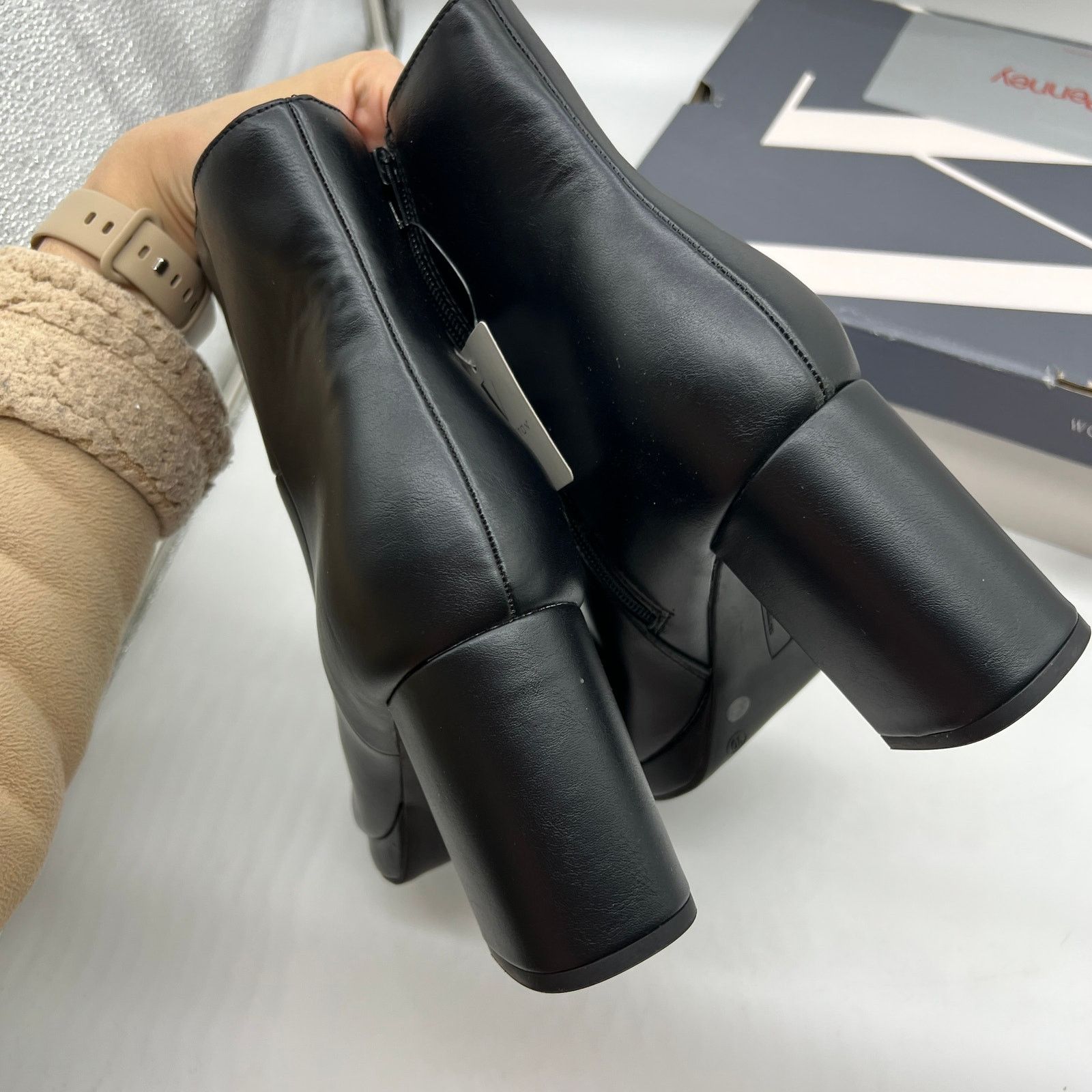 Other Worthington Women’s Gio Block Heel Booties Black Size US 10 / IT 40 - 8 Thumbnail