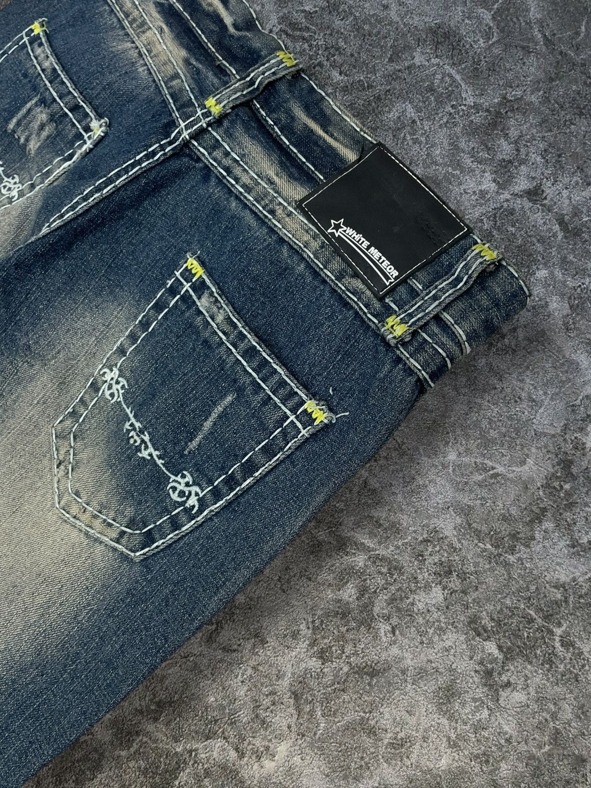 Tornado Mart Vintage Japan Designer Meteor Distressed Flared Iconic Denim Size US 32 / EU 48 - 15 Thumbnail