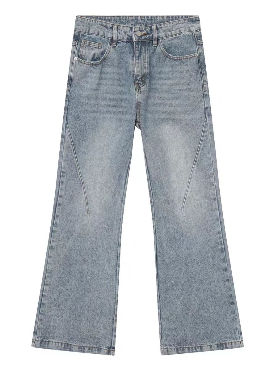 Japanese Brand × Jean Vintage light blue washed micro-flare jeans Size US 32 / EU 48 - 6 Thumbnail
