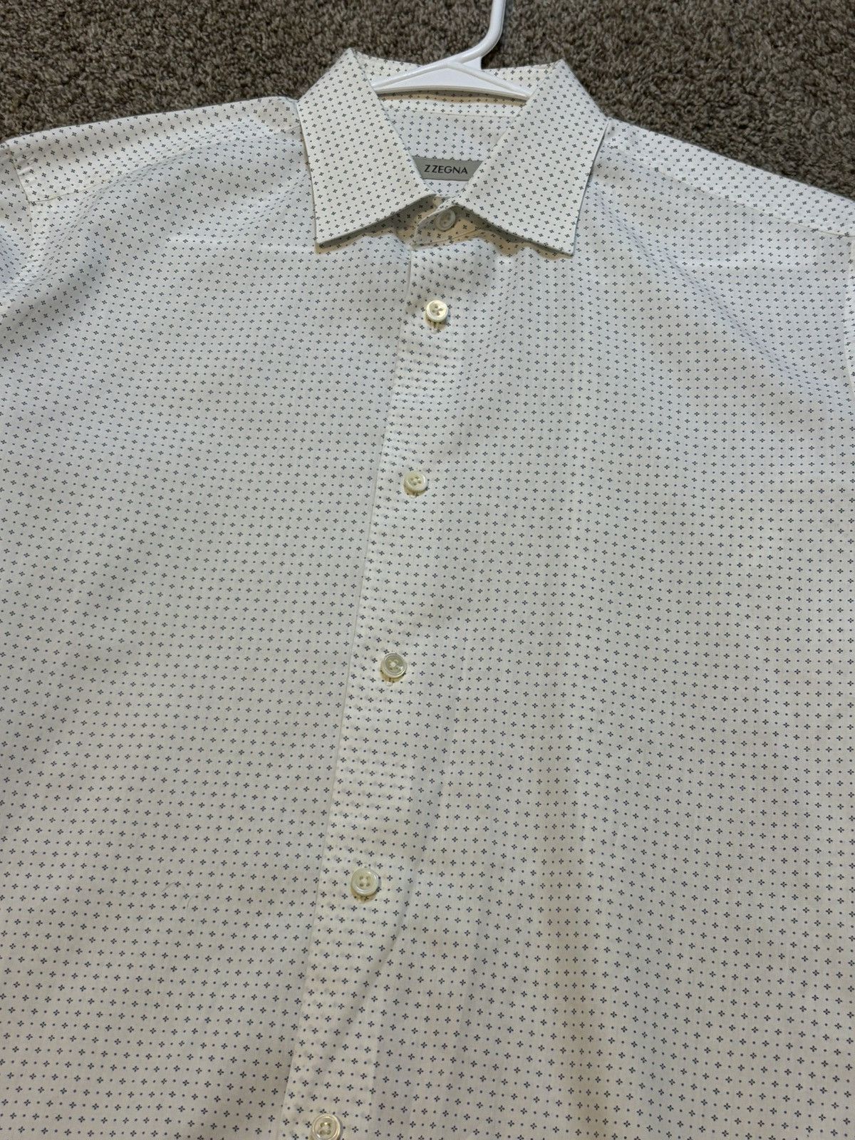 Z Zegna Z Zegna Men's Shirt Fine Cotton Slim Fit Stripe Ermenegildo Size US L / EU 52-54 / 3 - 3 Thumbnail
